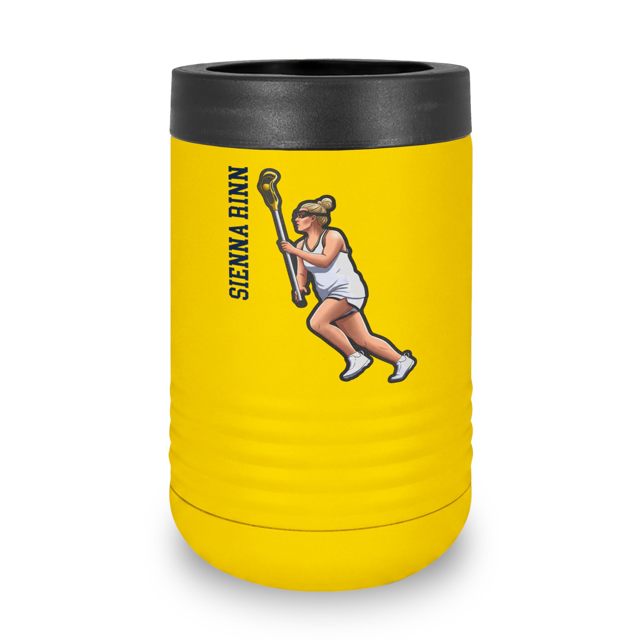 Stainless Can Cooler — character_name_vertical in Yellow