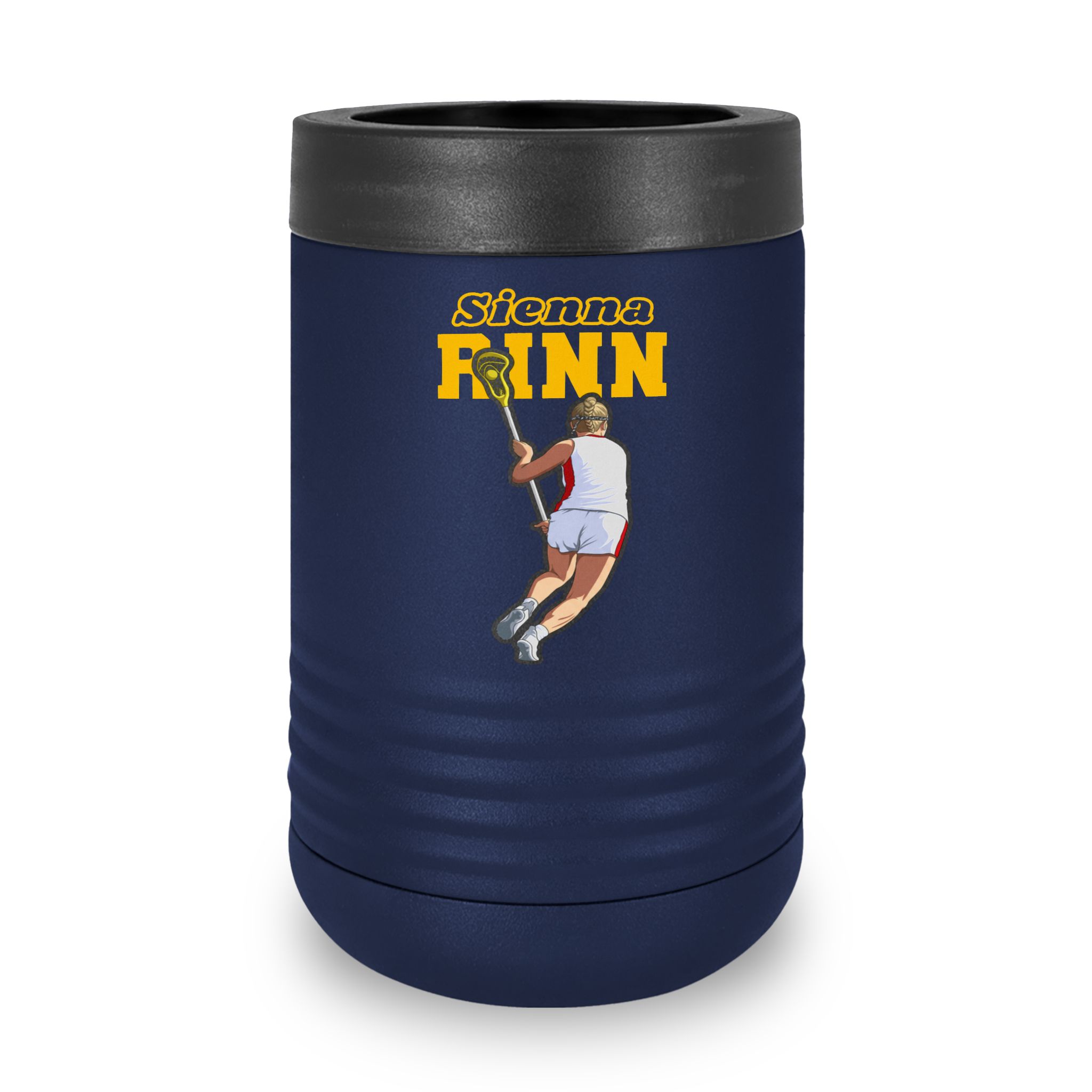Stainless Can Cooler — character_name_arch in Navy