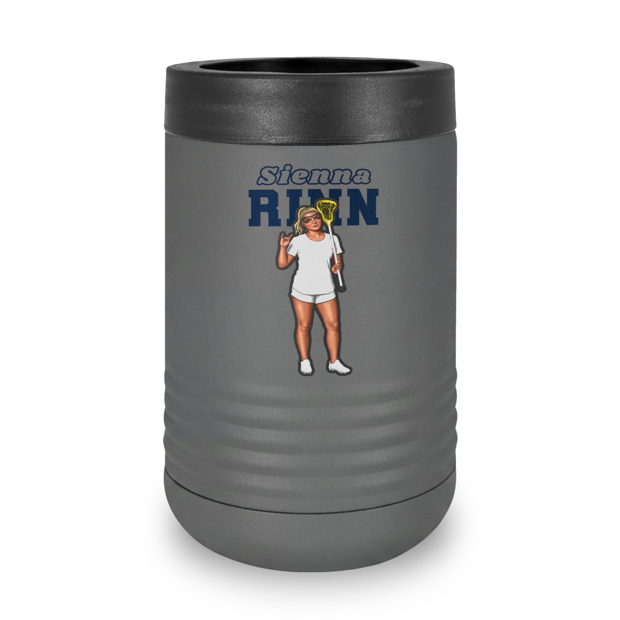 Stainless Can Cooler — character_name_arch in Grey