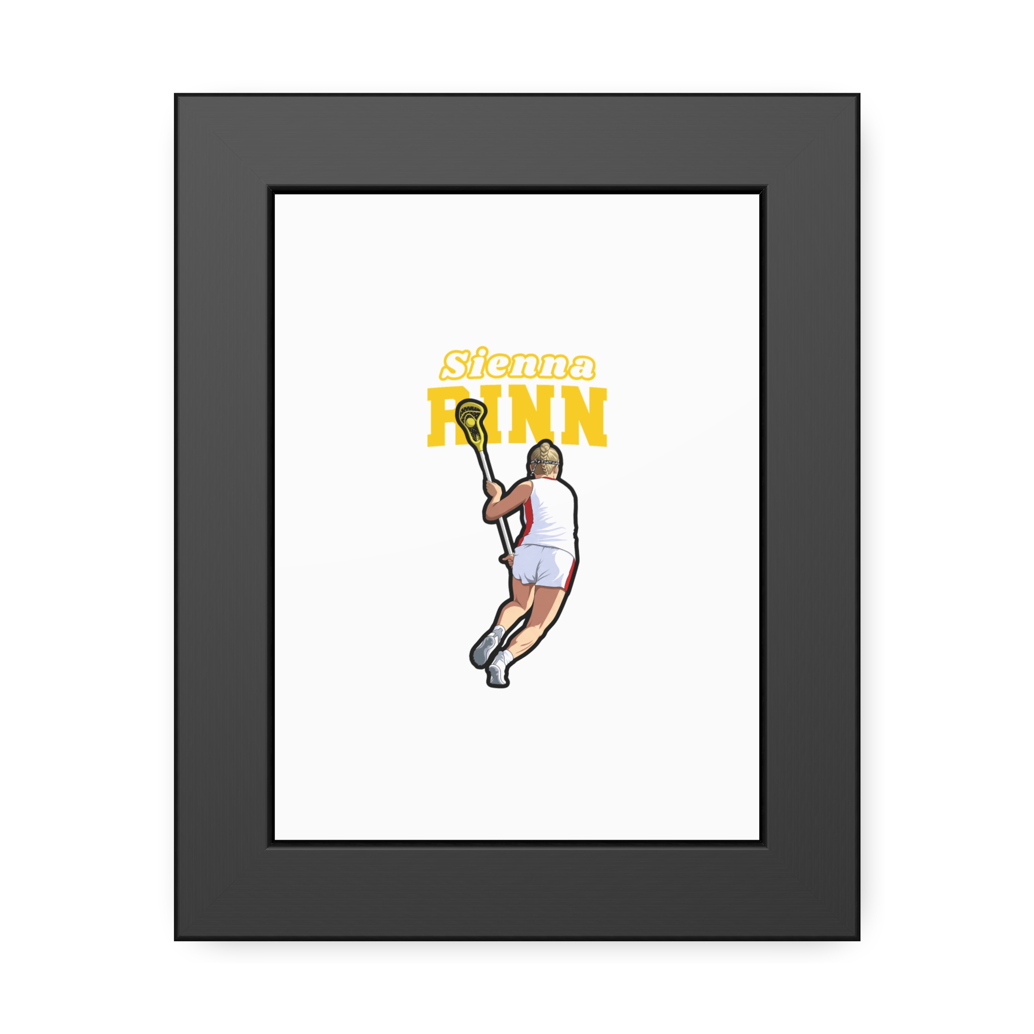 Framed Poster — character_name_arch in Black