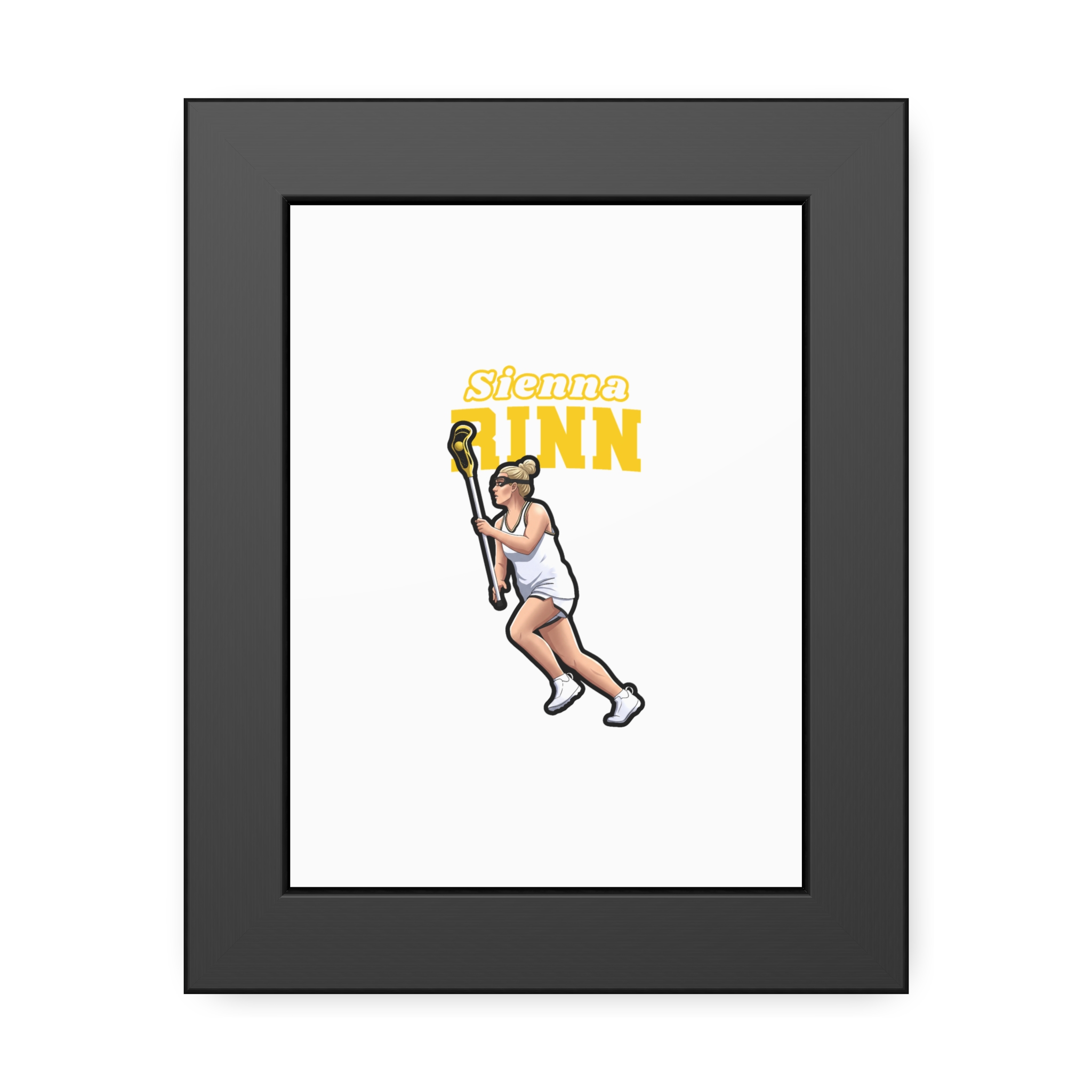 Framed Poster — character_name_arch in Black