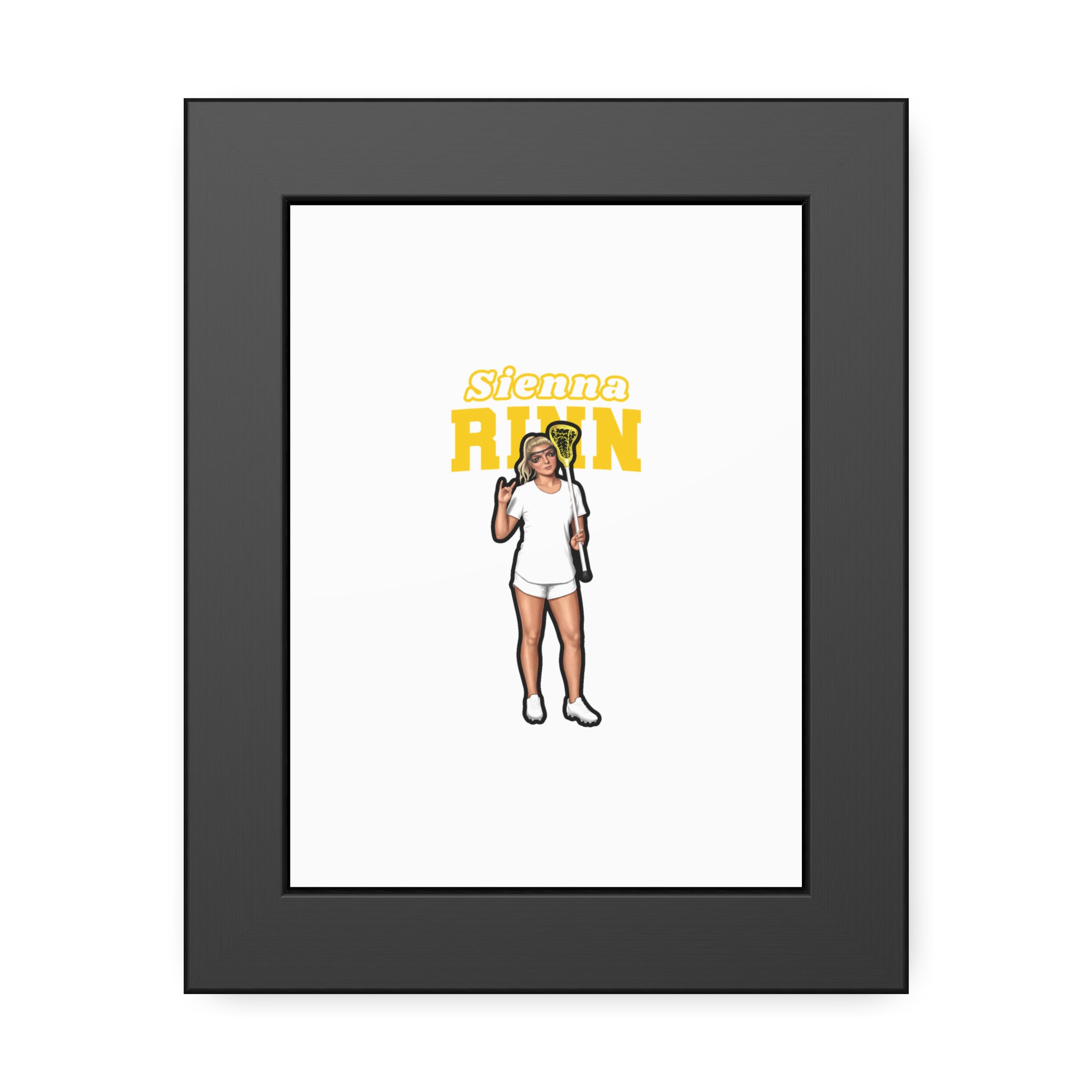 Framed Poster — character_name_arch in Black
