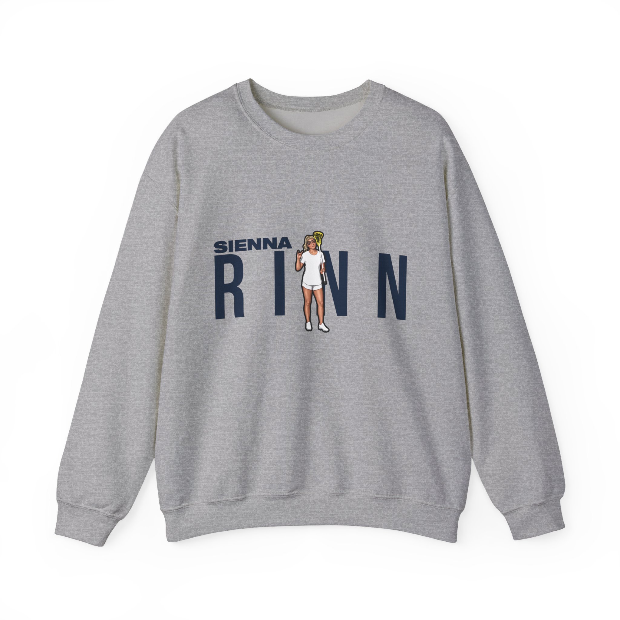 Crewneck Sweatshirt — character_player_name in Grey