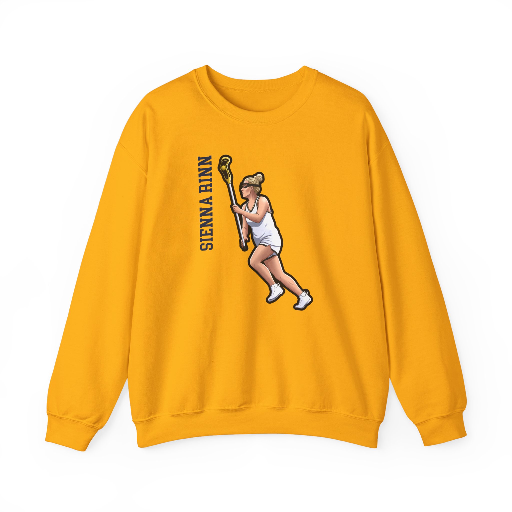 Crewneck Sweatshirt — character_name_vertical in Gold
