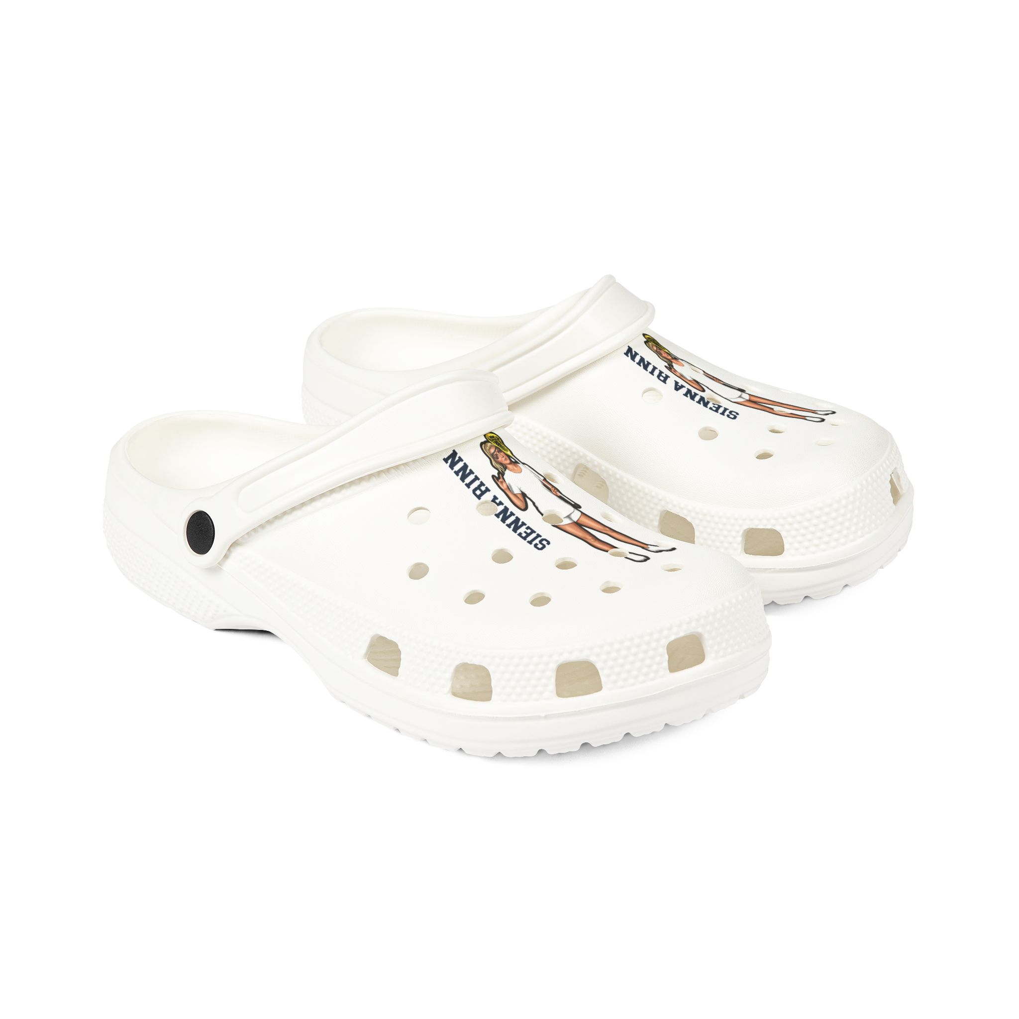 Rubber Clogs — character_name_vertical in White