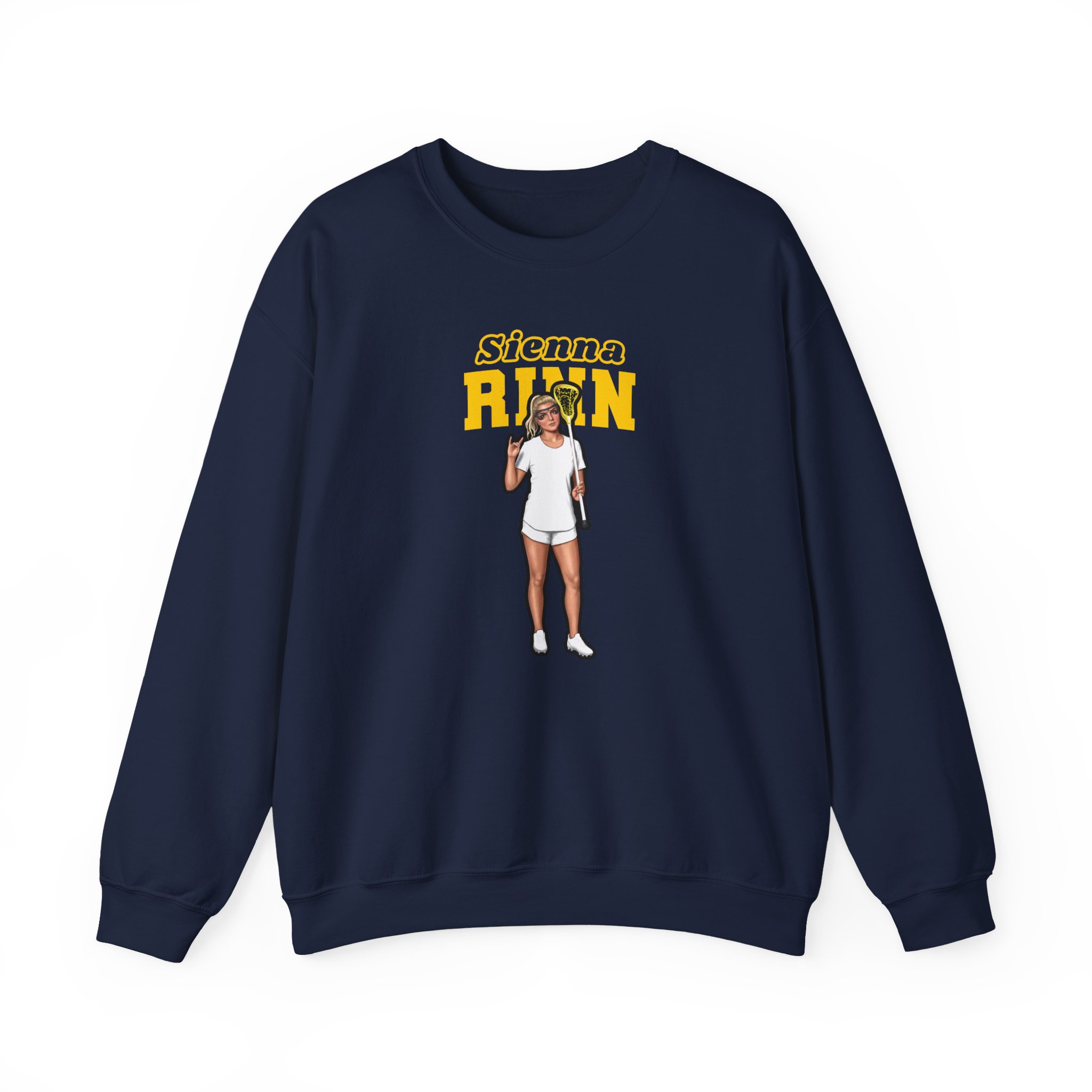 Crewneck Sweatshirt — character_name_arch in Navy