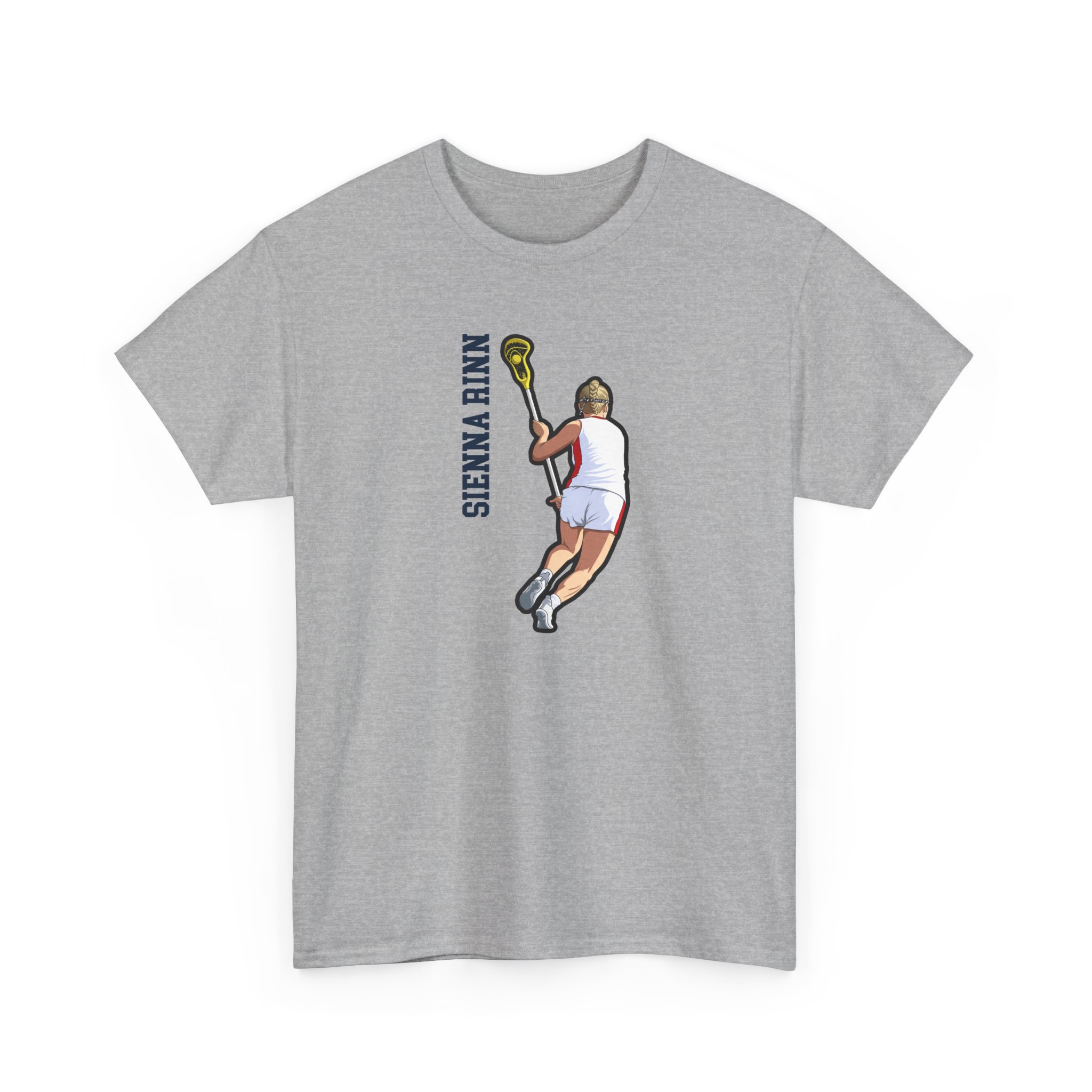Tee — character_name_vertical in Grey