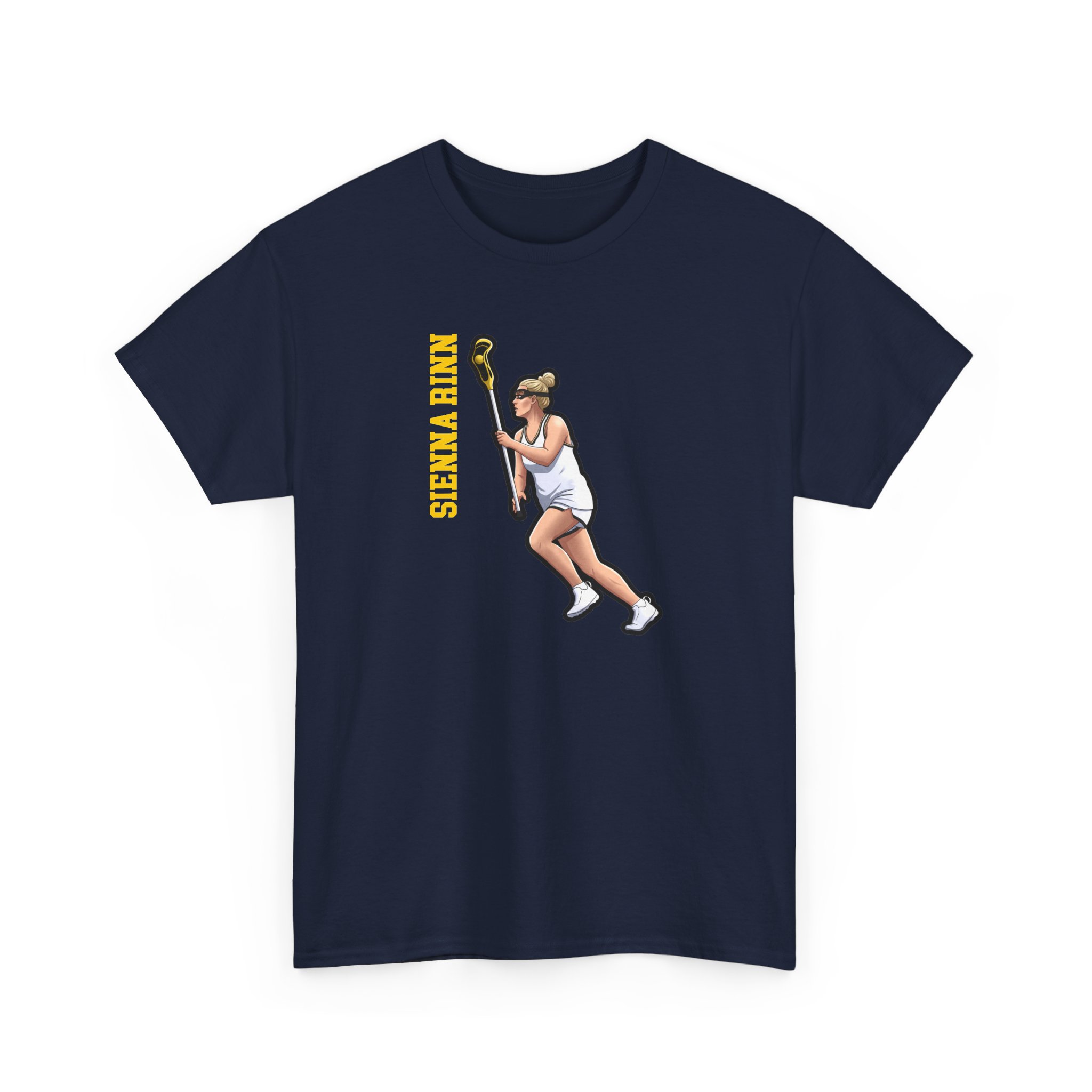 Tee — character_name_vertical in Navy