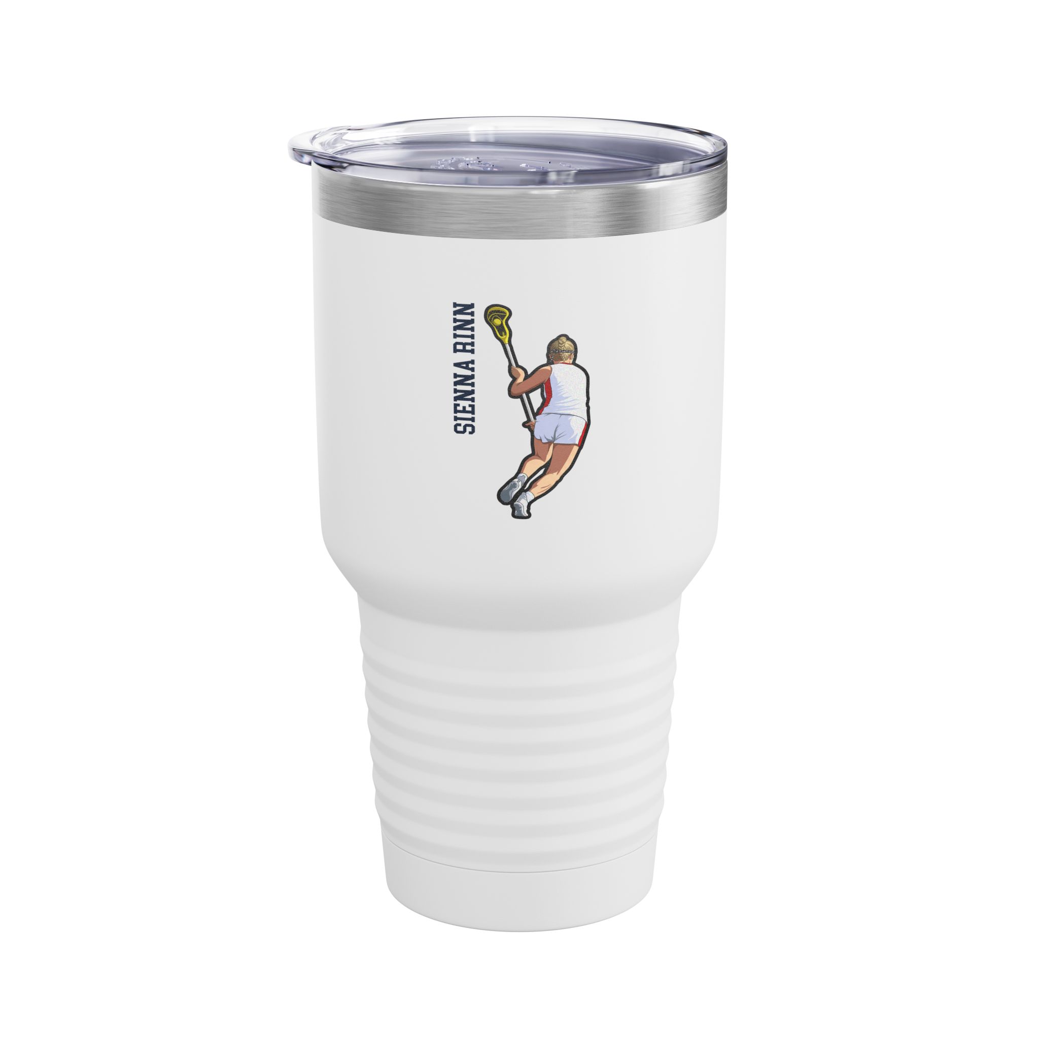 30oz Tumbler — character_name_vertical in White