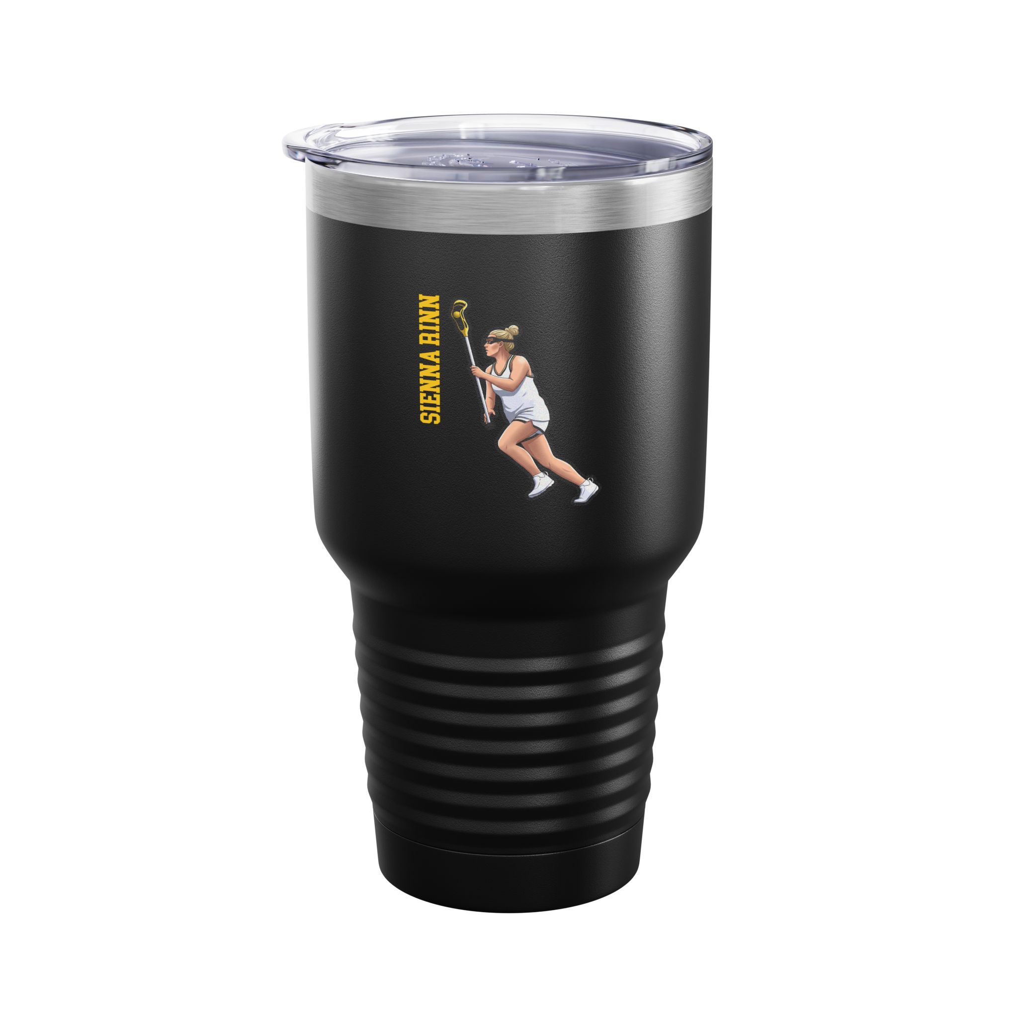30oz Tumbler — character_name_vertical in Black