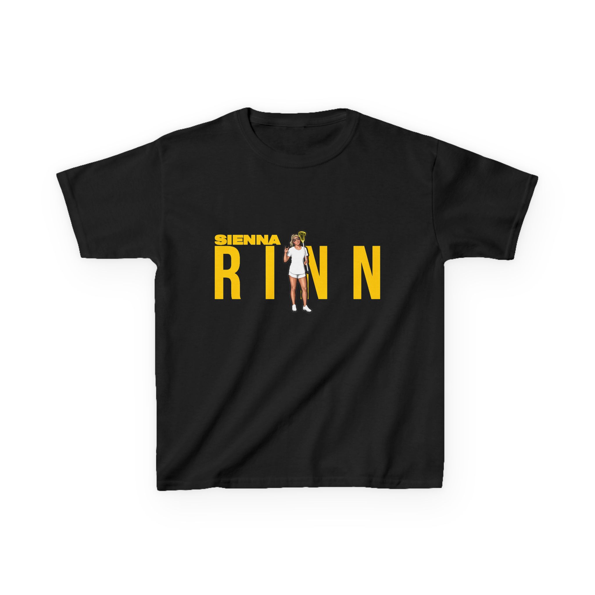 Youth Tee — character_player_name in Black
