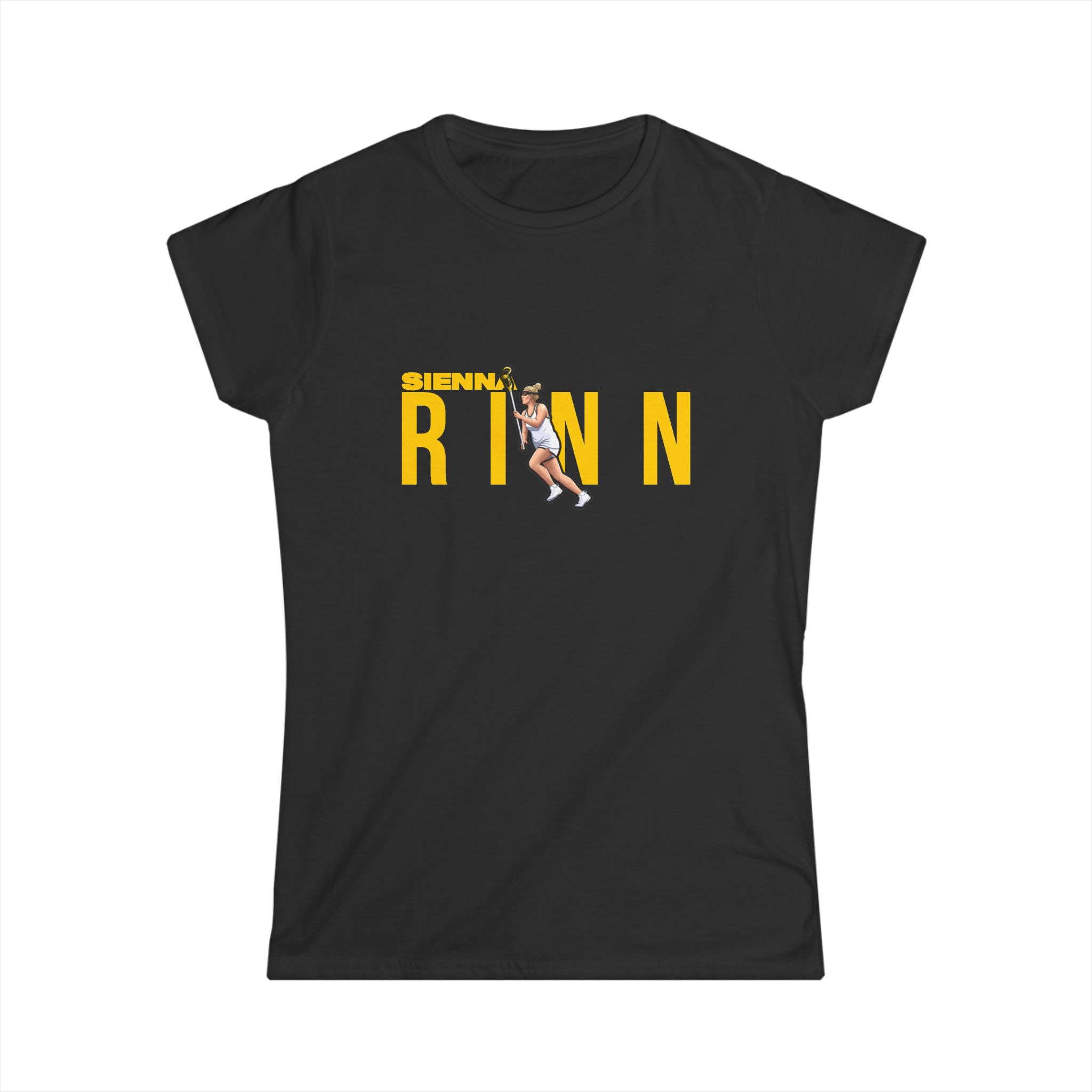 Women's Softstyle Tee — character_player_name in Black