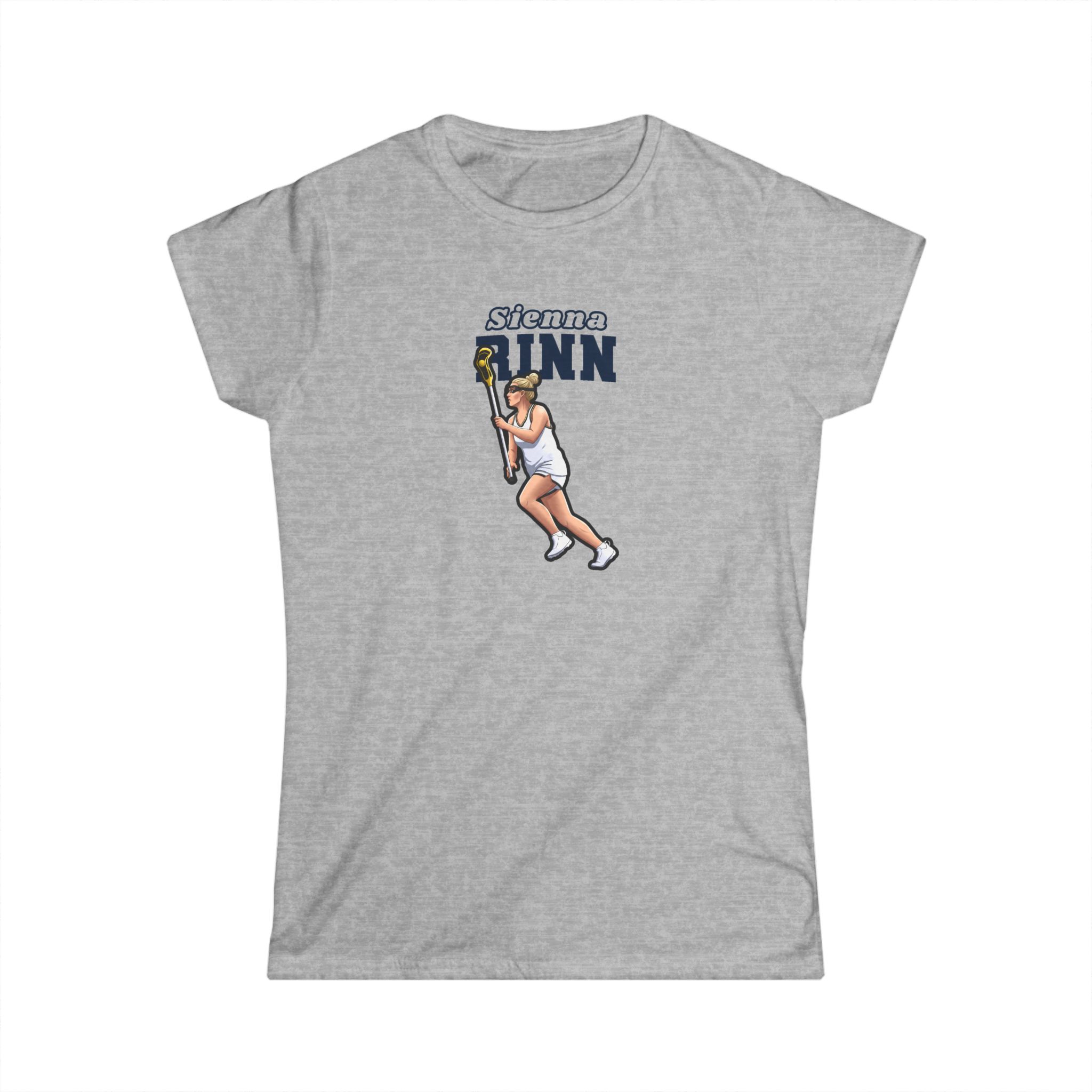 Women's Softstyle Tee — character_name_arch in Grey