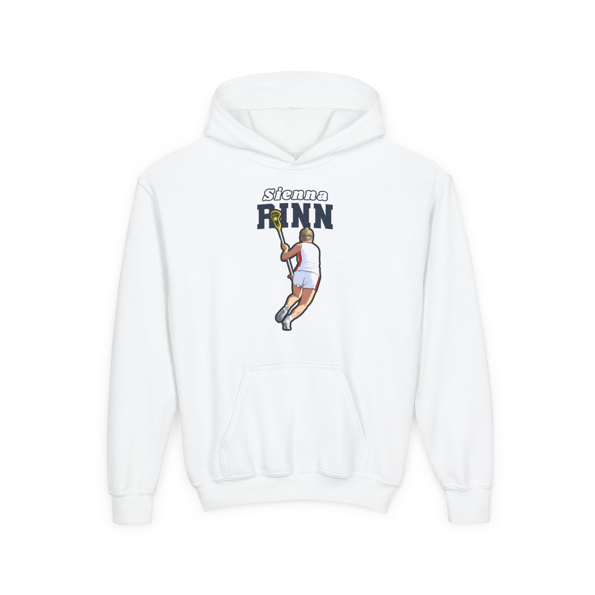 Youth Hoodie — character_name_arch in White