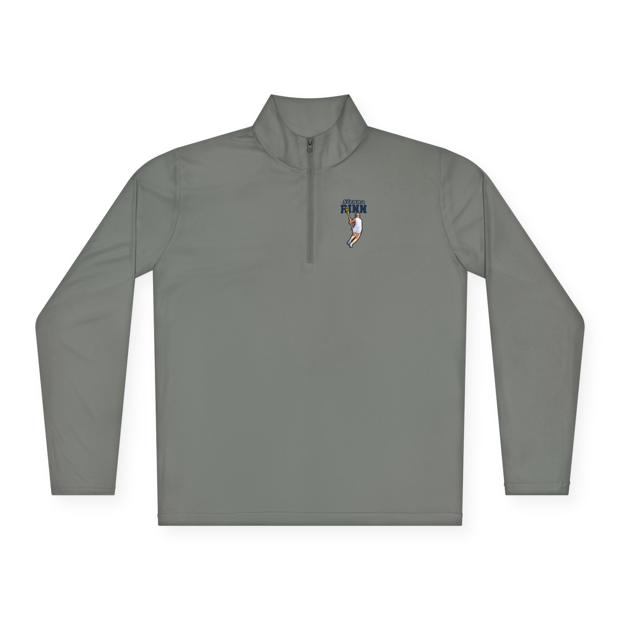 Q-Zip Pullover — character_name_arch in Grey