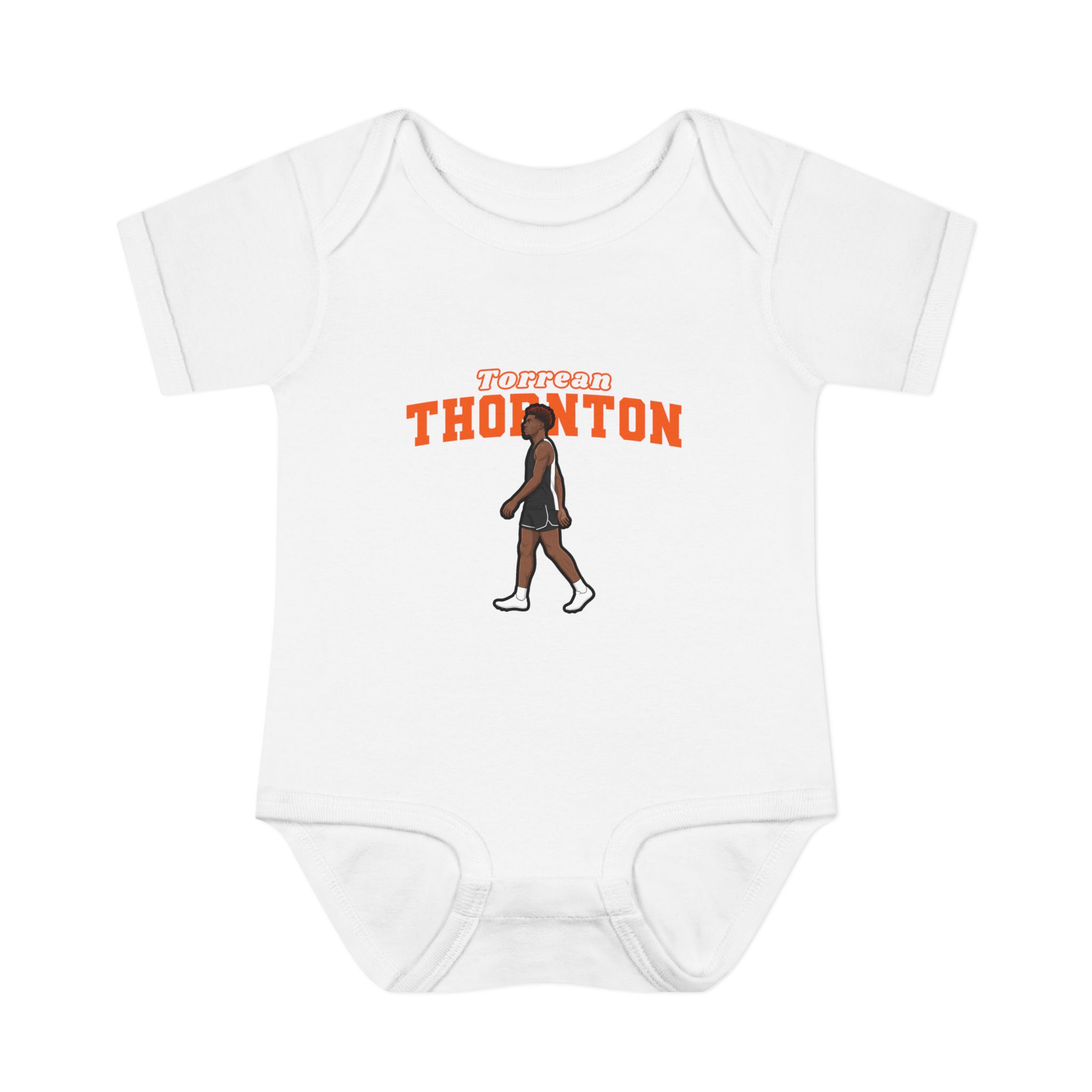 Baby Onesie — character_name_arch in White