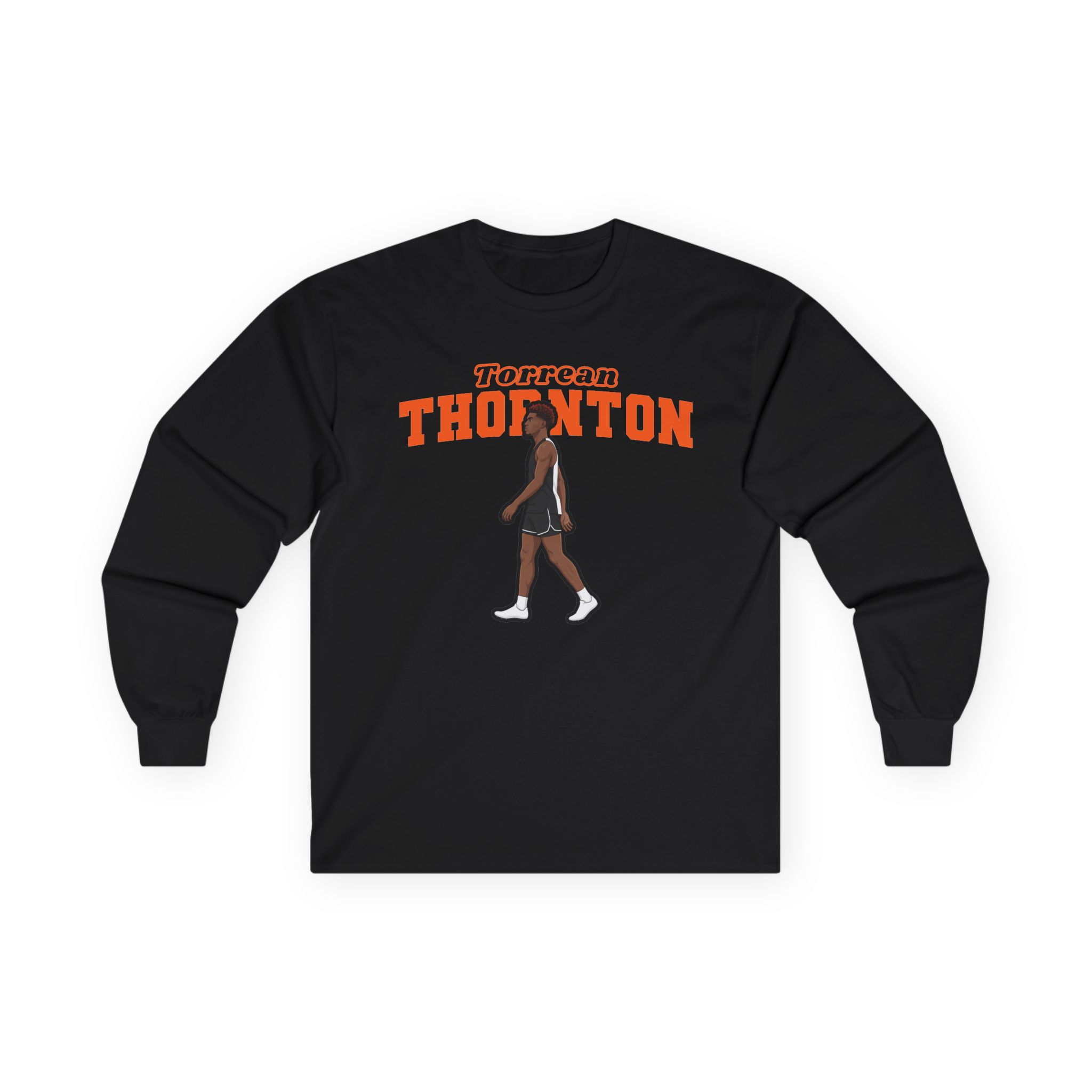 Long Sleeve Tee — character_name_arch in Black