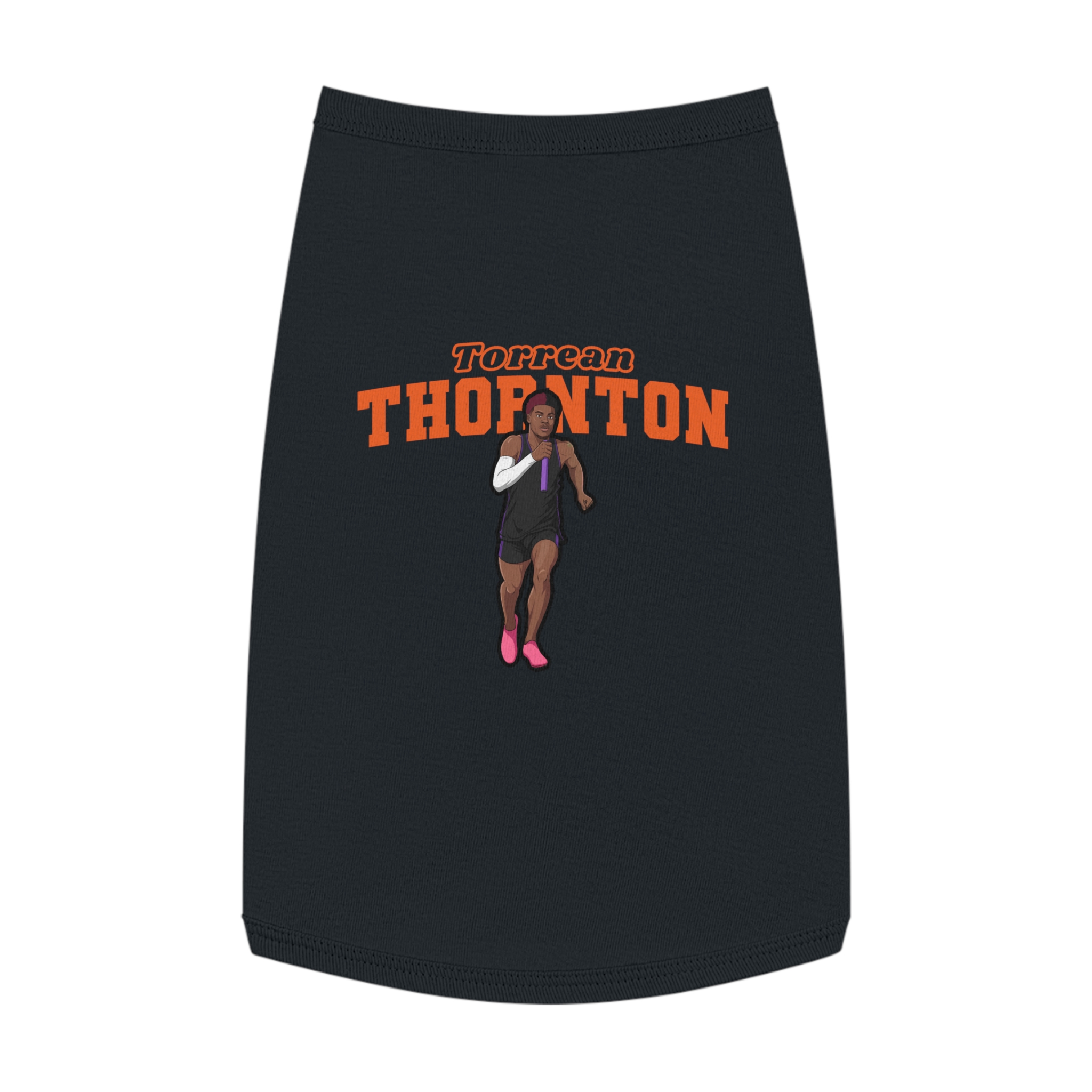 Pet Tank Top — character_name_arch in Black