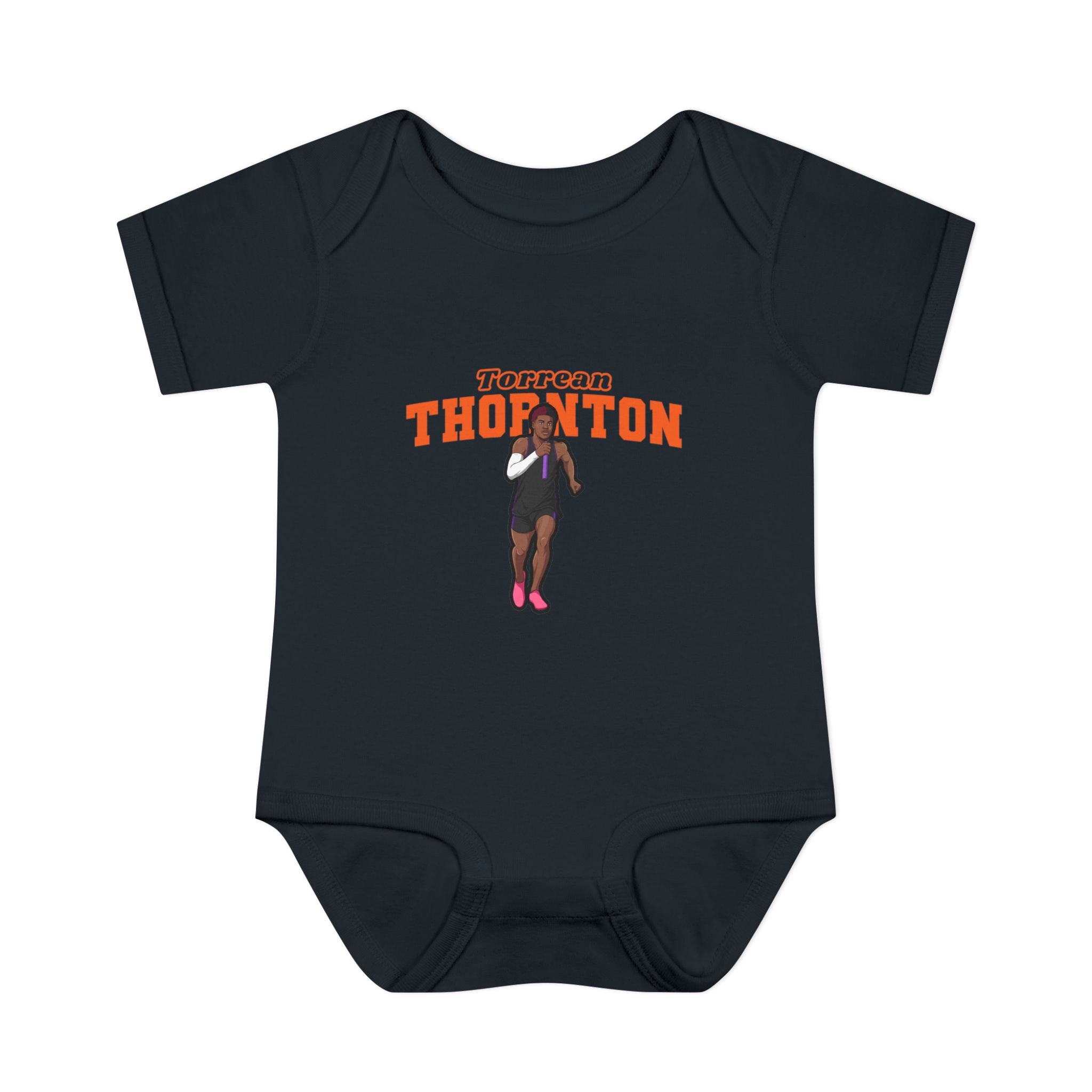Baby Onesie — character_name_arch in Black