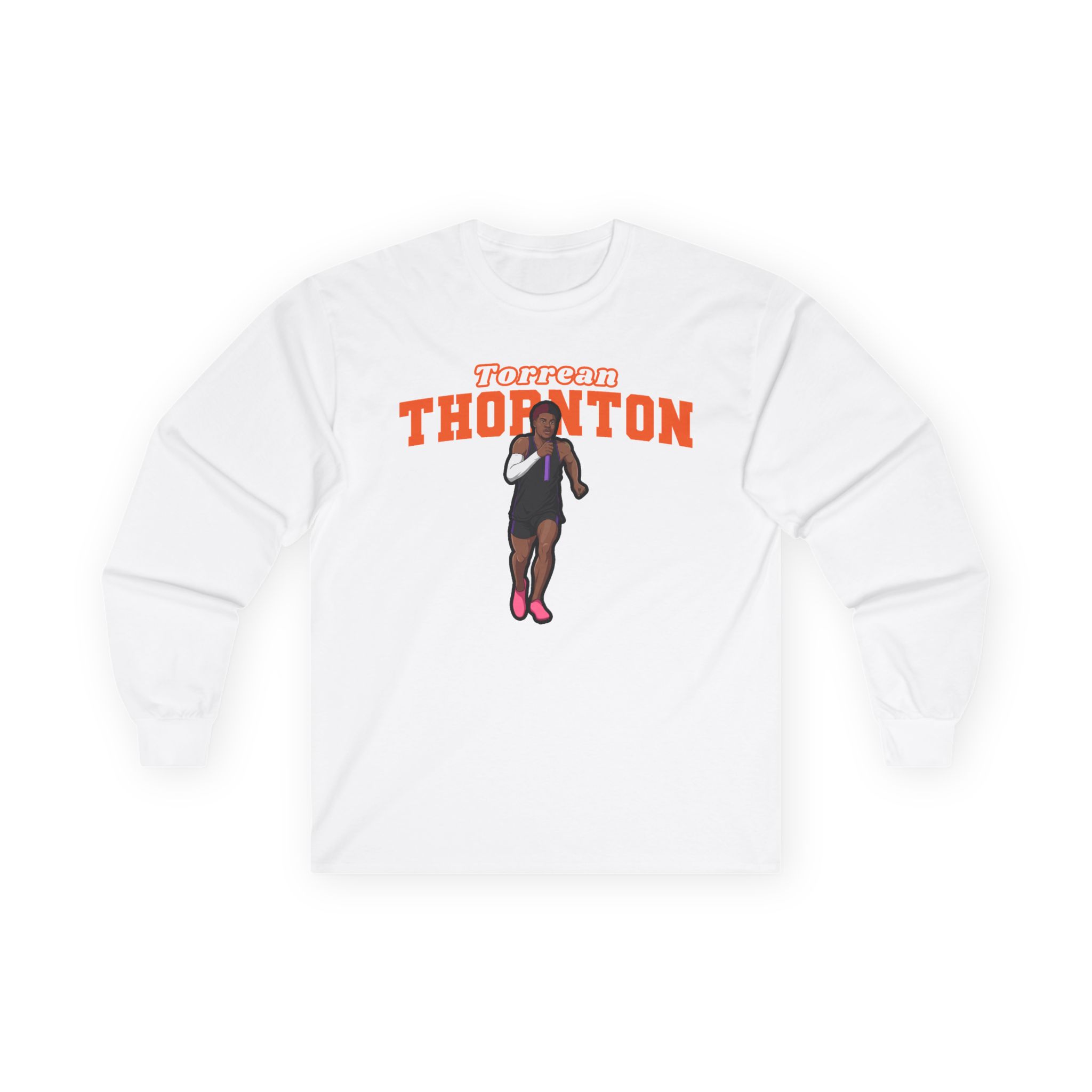 Long Sleeve Tee — character_name_arch in White