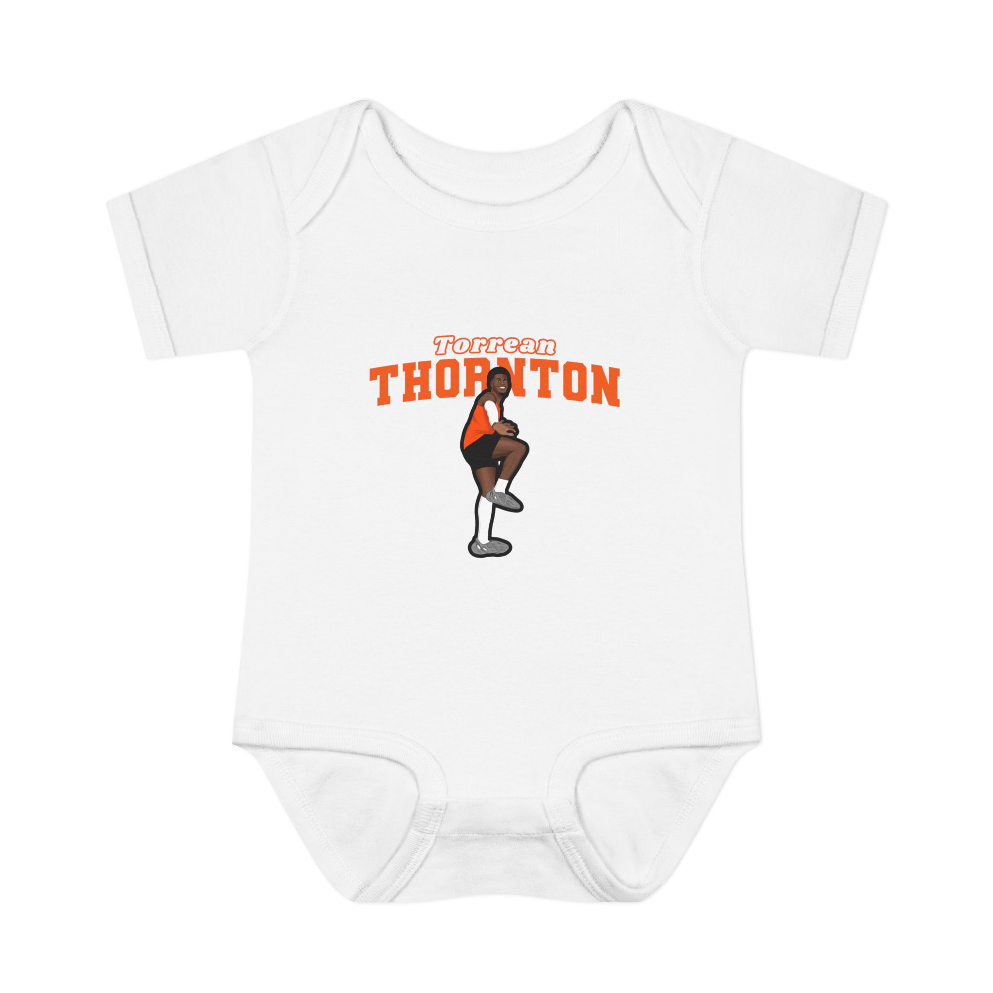 Baby Onesie — character_name_arch in White
