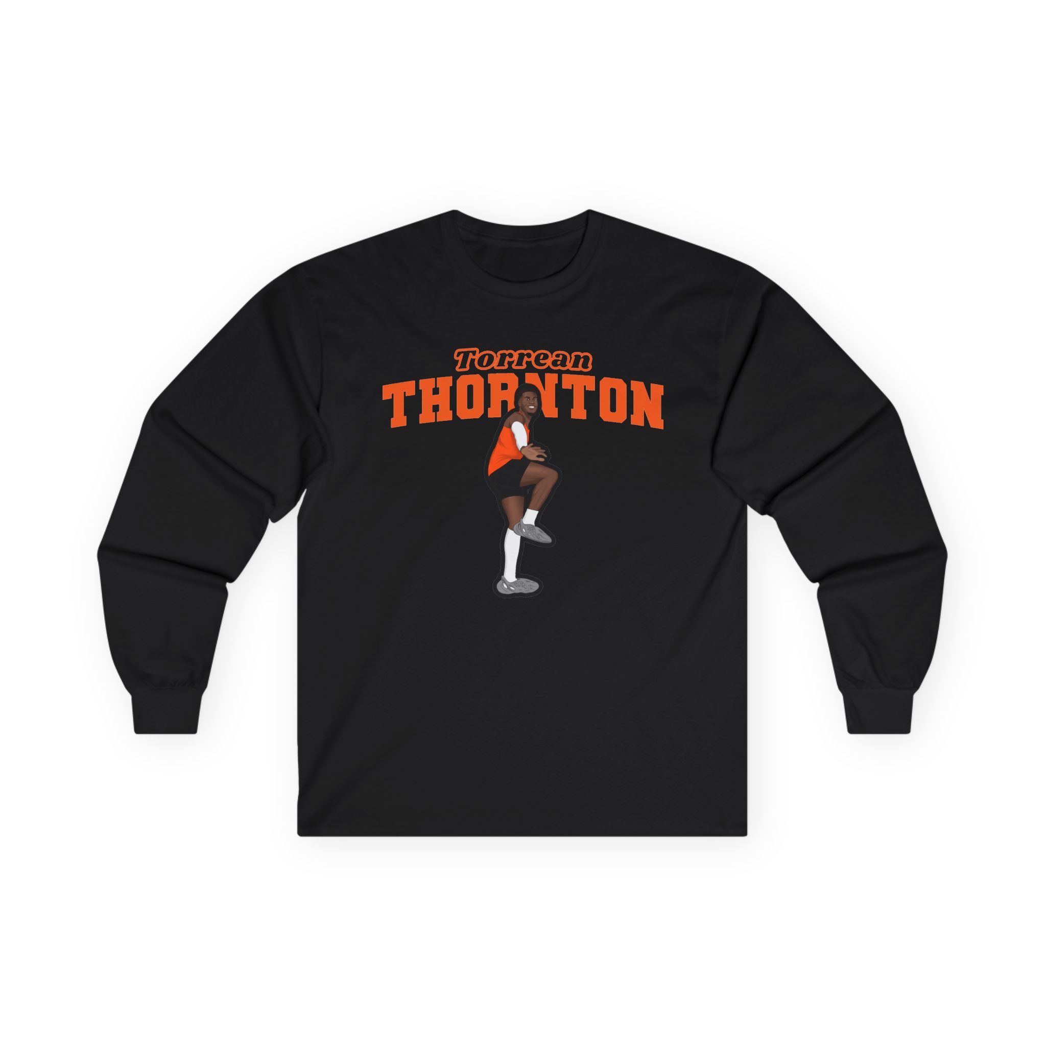 Long Sleeve Tee — character_name_arch in Black