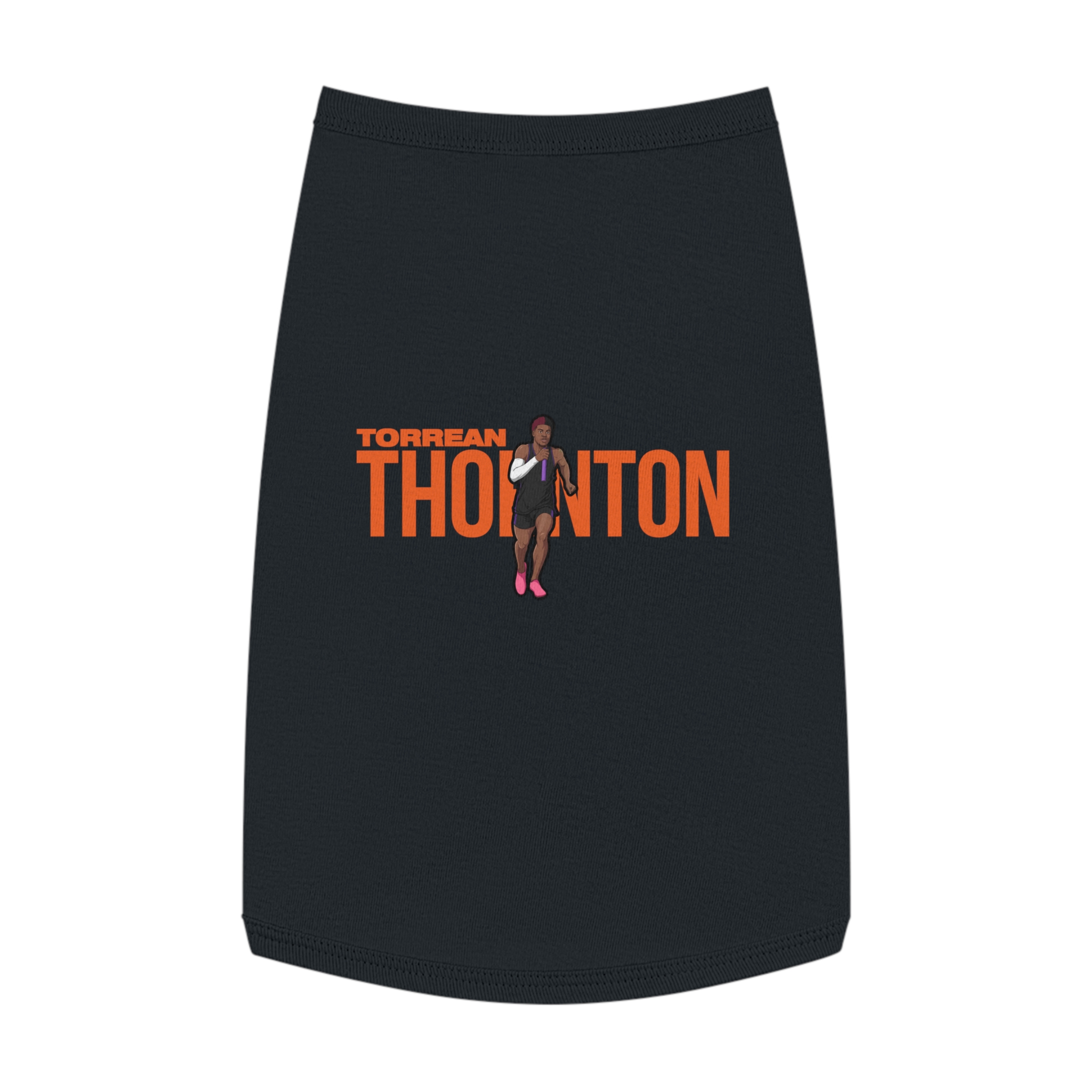 Pet Tank Top — character_player_name in Black