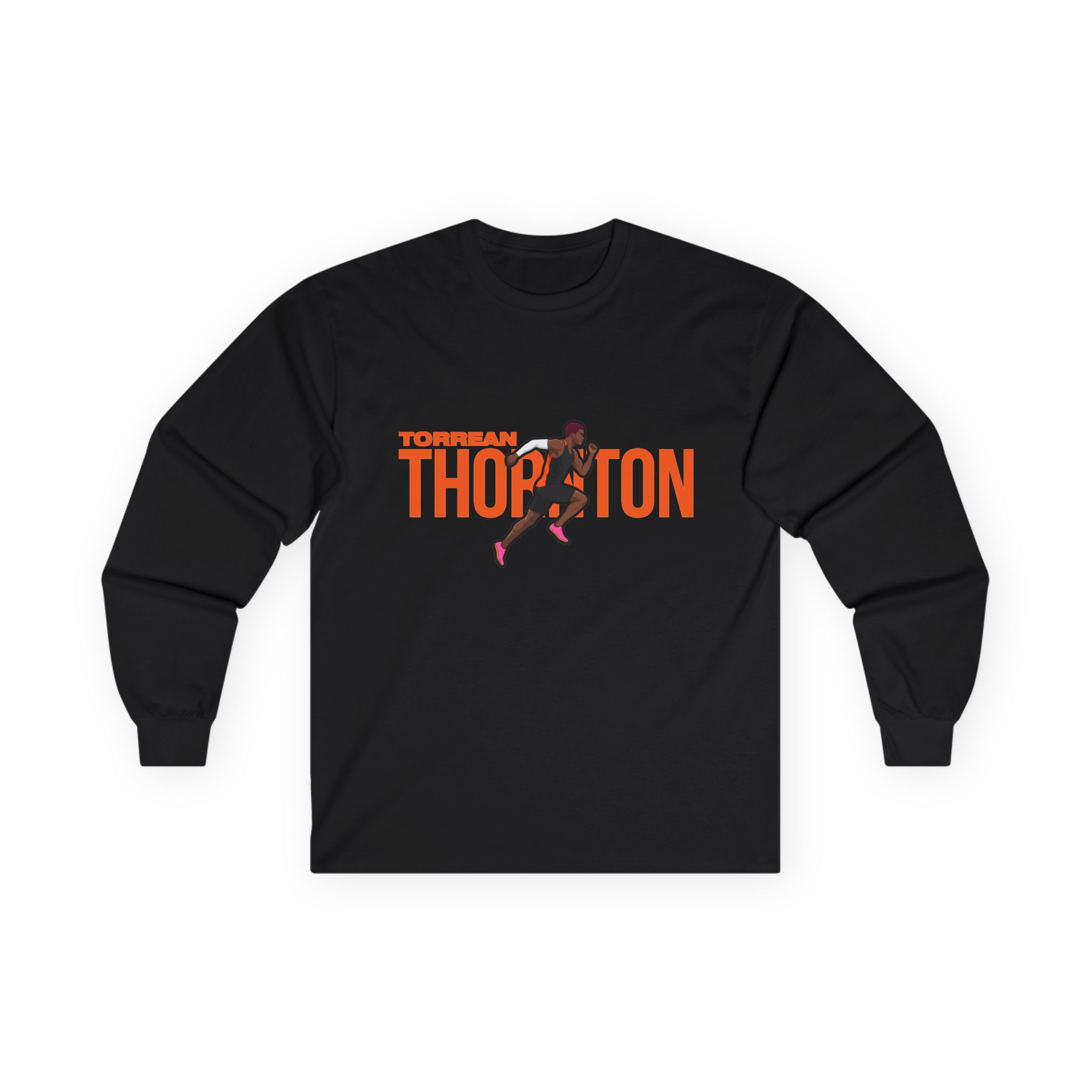 Long Sleeve Tee — character_player_name in Black