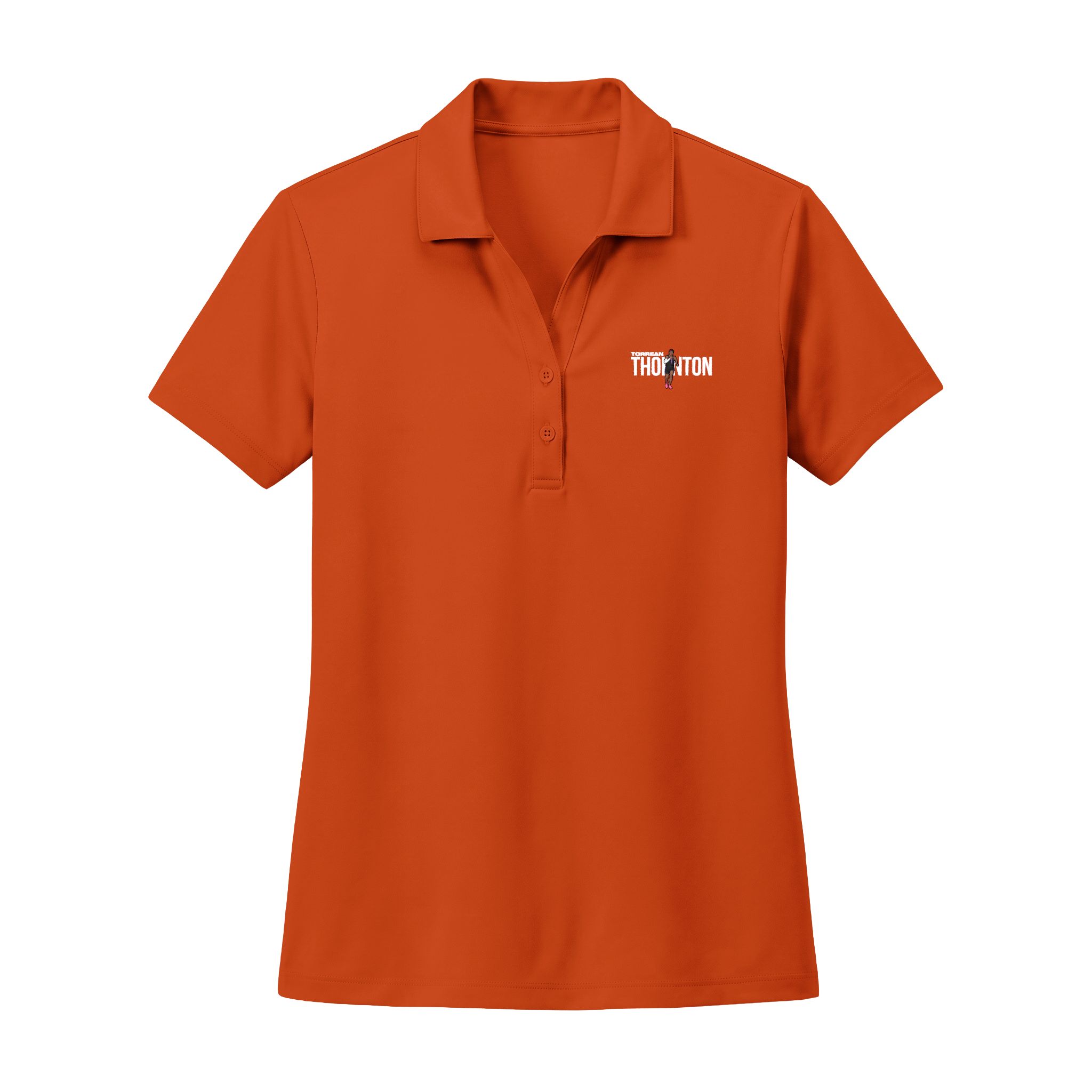 Women's Polo — character_player_name in Orange