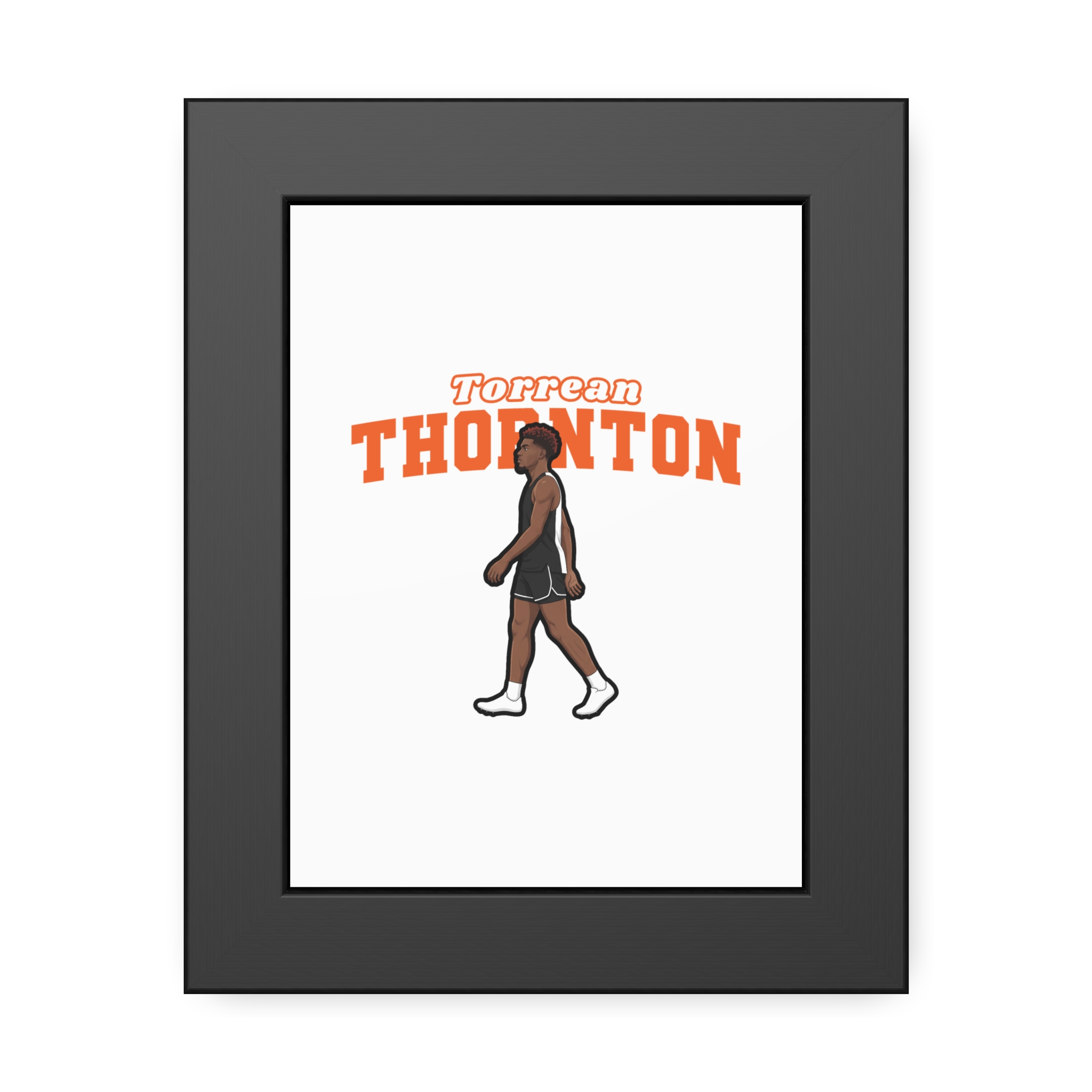 Framed Poster — character_name_arch in Black