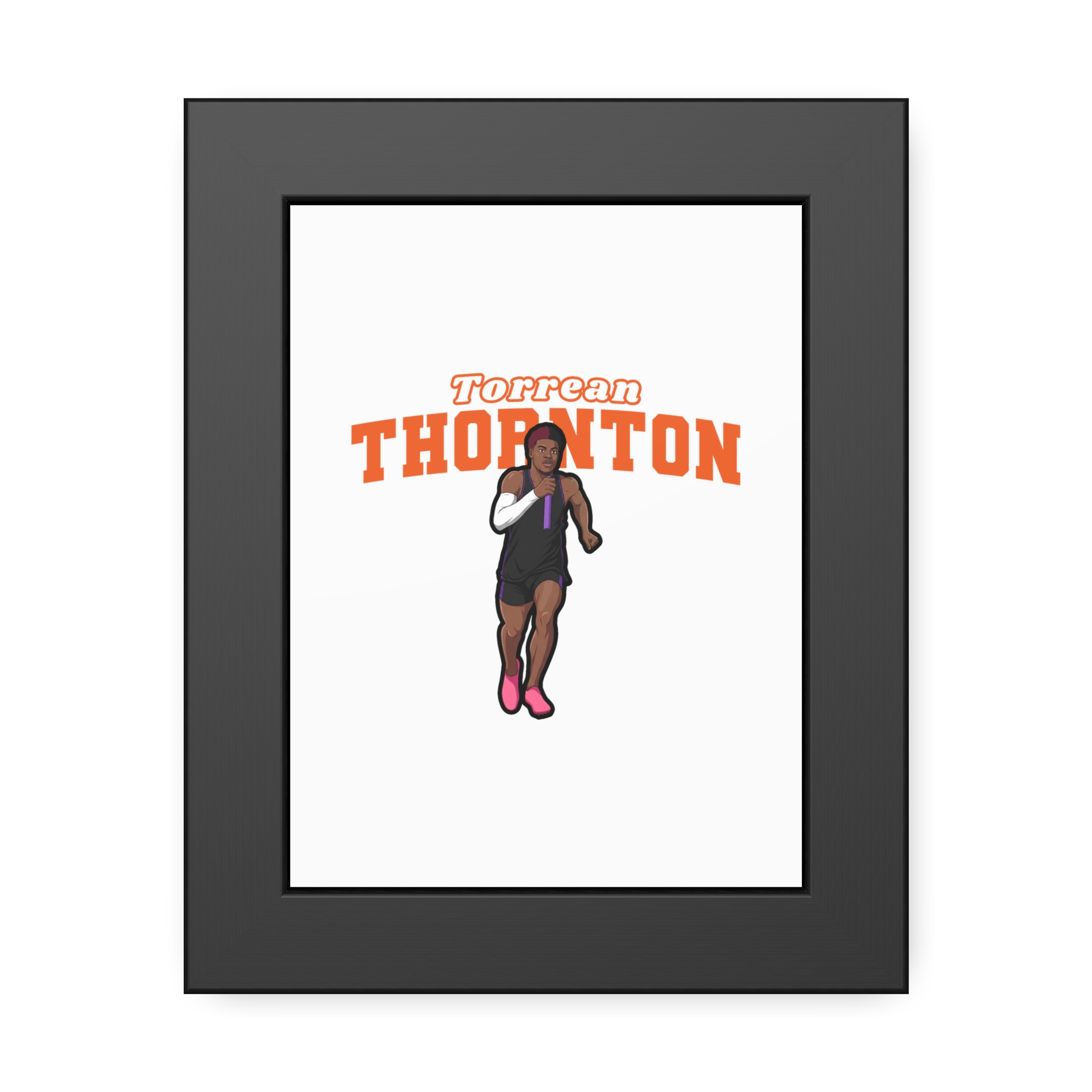 Framed Poster — character_name_arch in Black