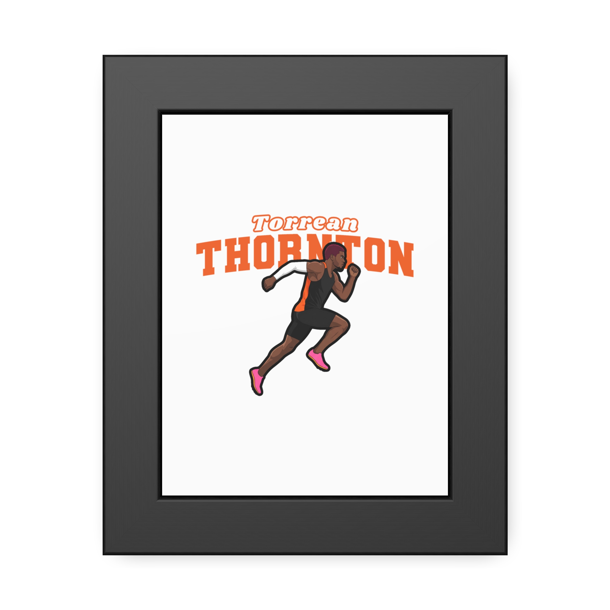 Framed Poster — character_name_arch in Black