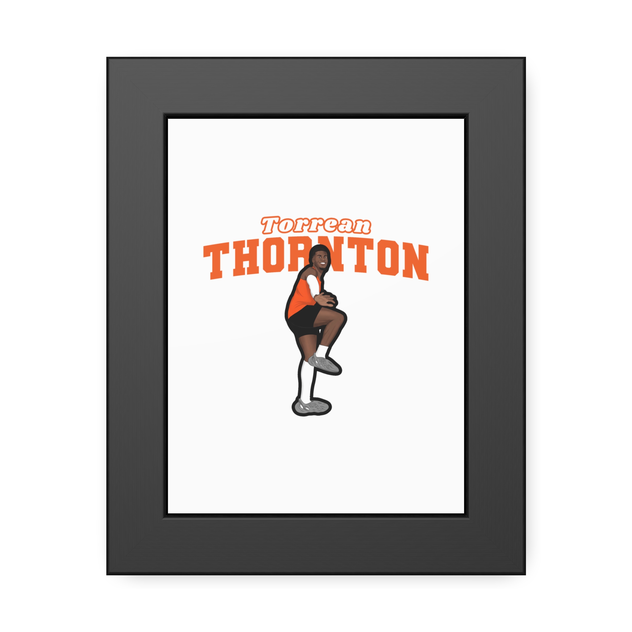 Framed Poster — character_name_arch in Black