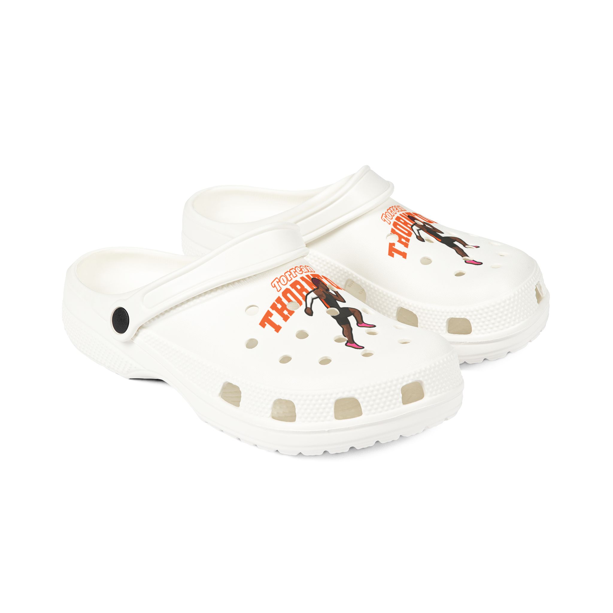Rubber Clogs — character_name_arch in White