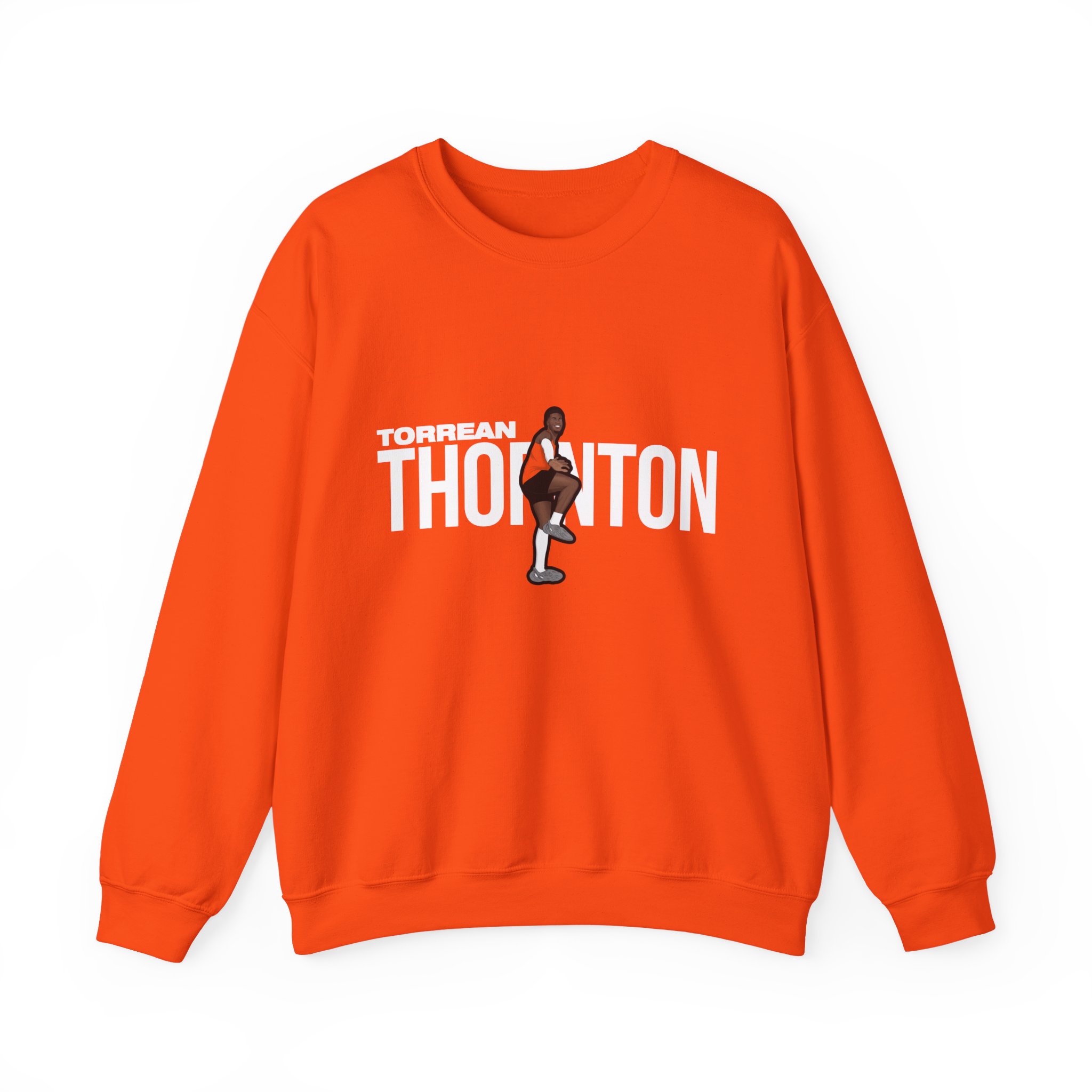 Crewneck Sweatshirt — character_player_name in Orange