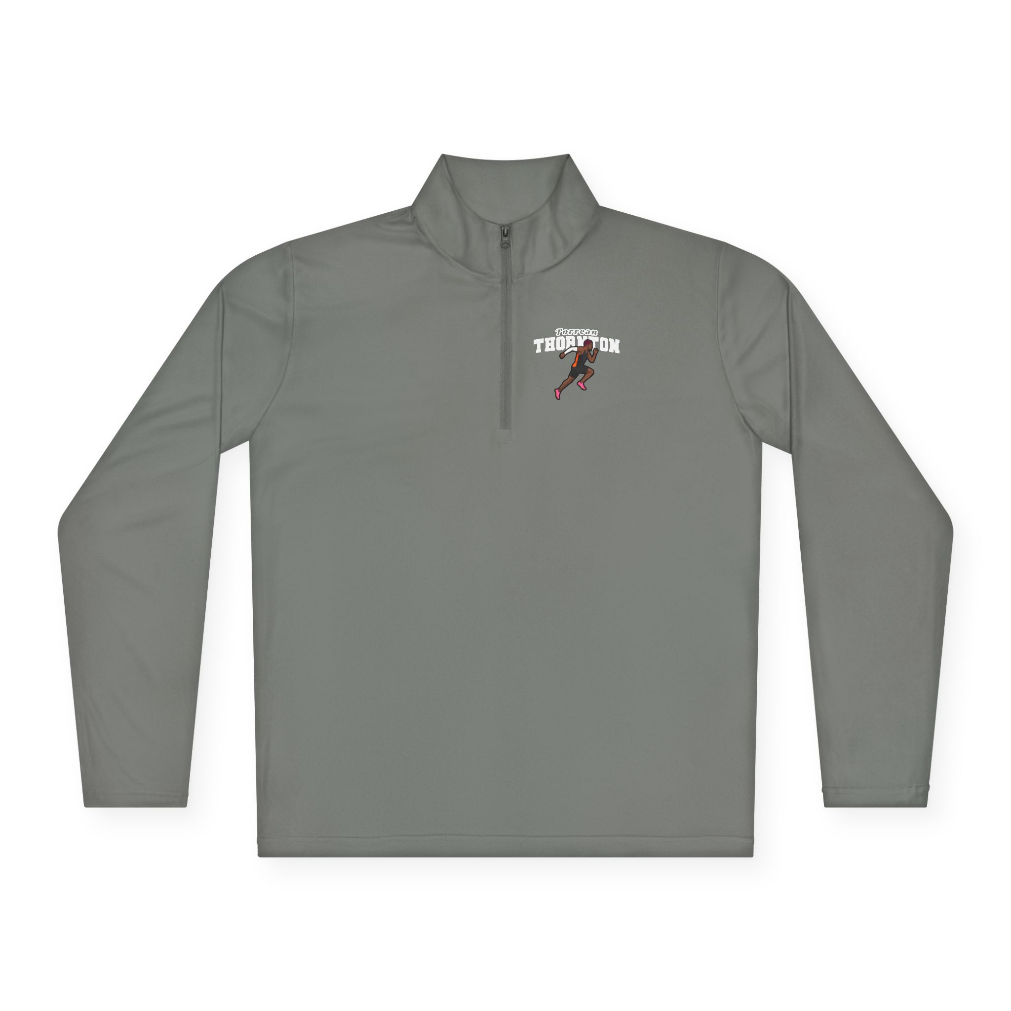 Q-Zip Pullover — character_name_arch in Grey