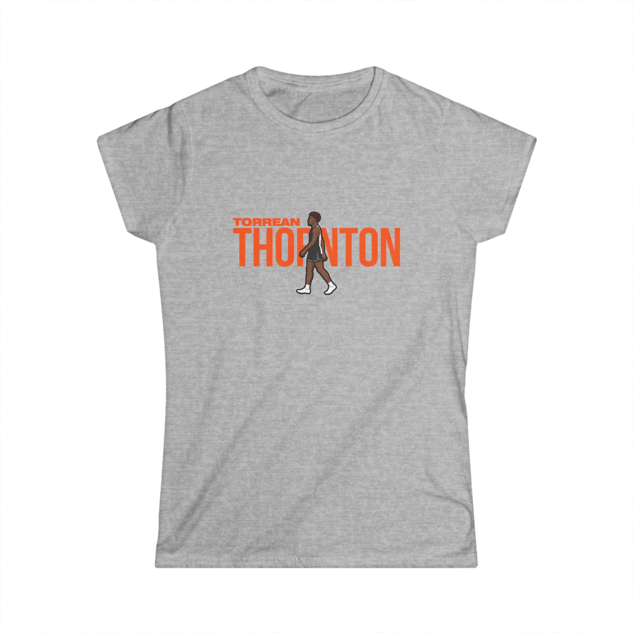 Women's Softstyle Tee — character_player_name in Grey