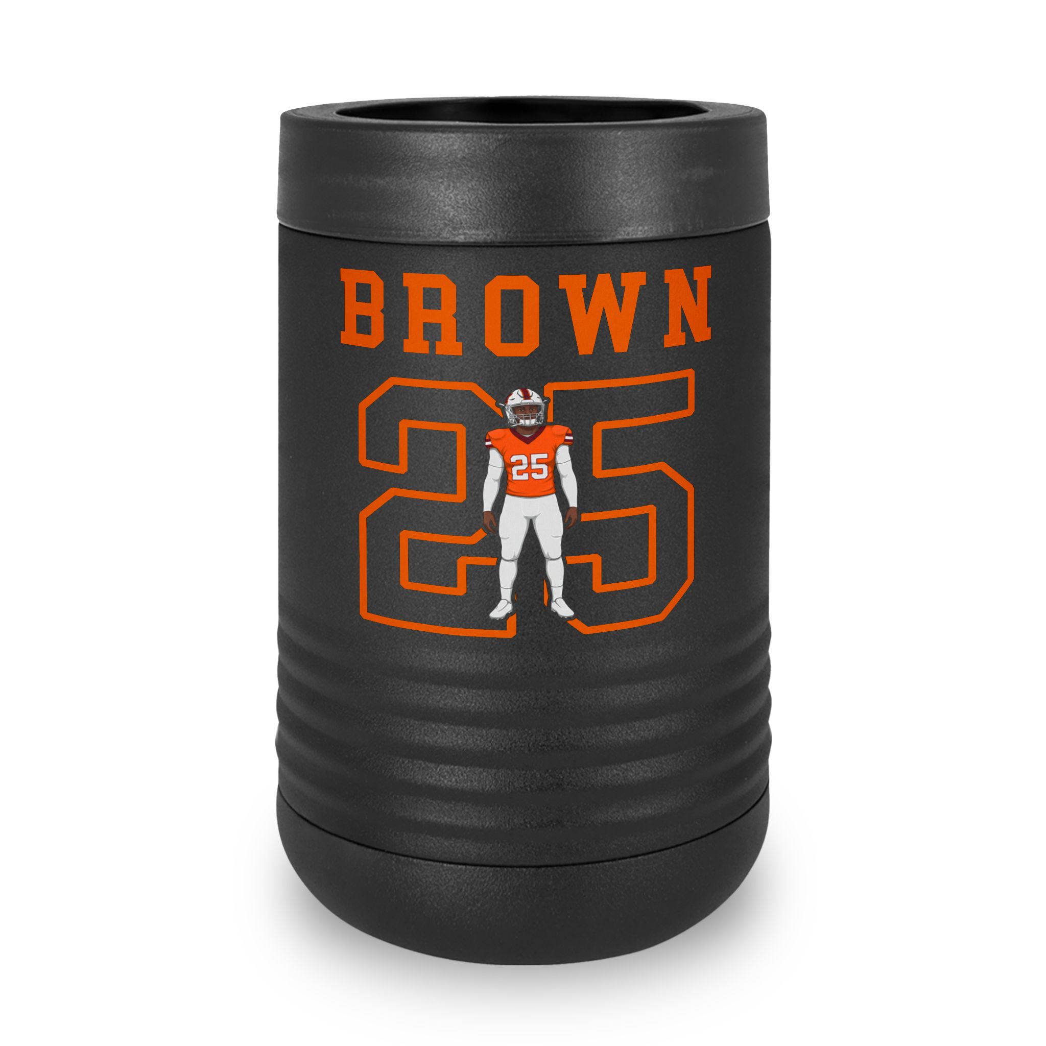 Stainless Can Cooler — character_shirsey in Black