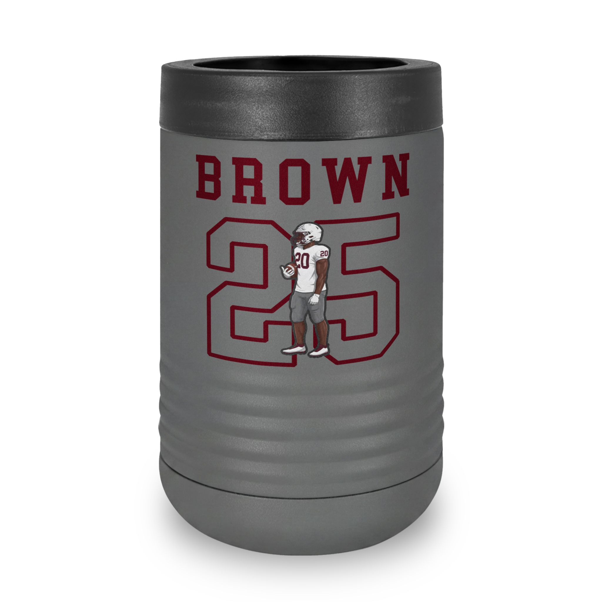 Stainless Can Cooler — character_shirsey in Grey
