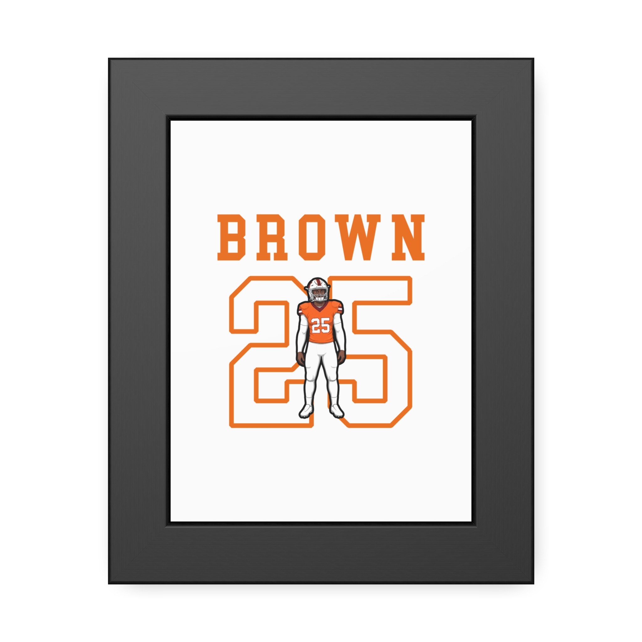 Framed Poster — character_shirsey in Black