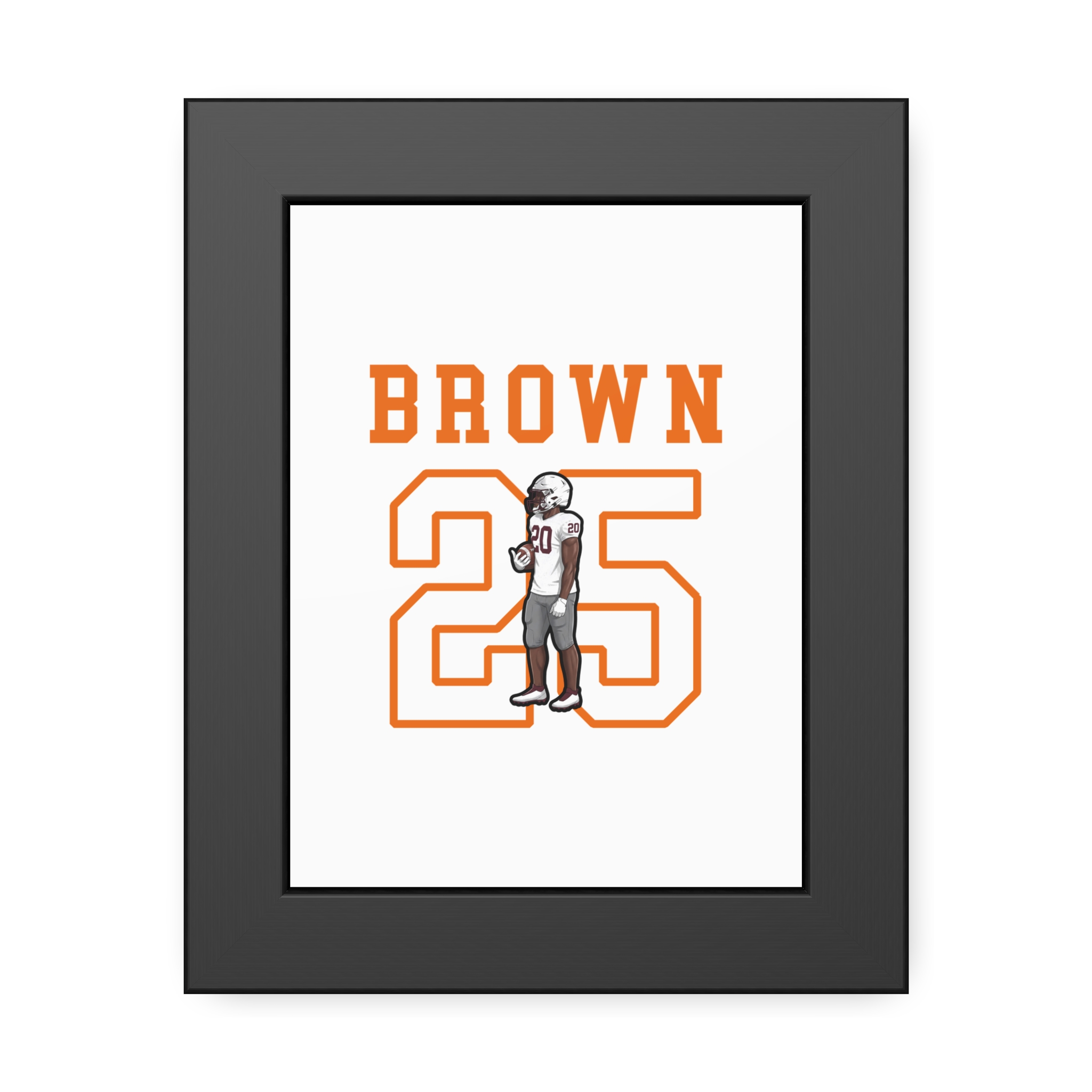 Framed Poster — character_shirsey in Black