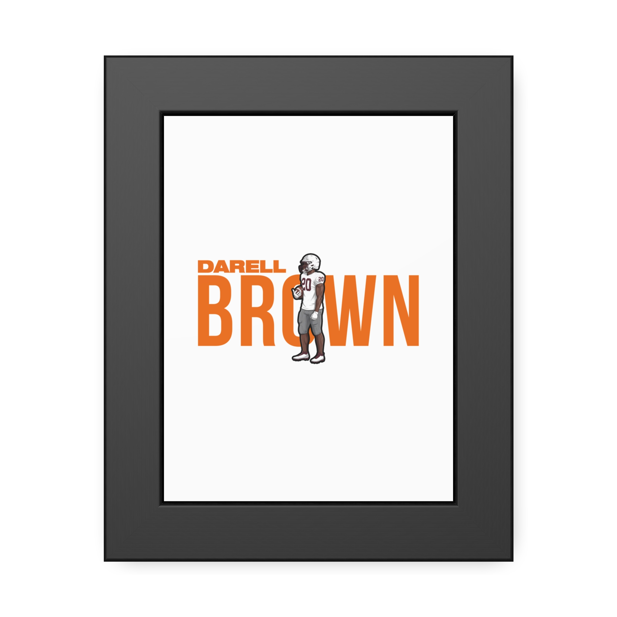 Framed Poster — character_player_name in Black