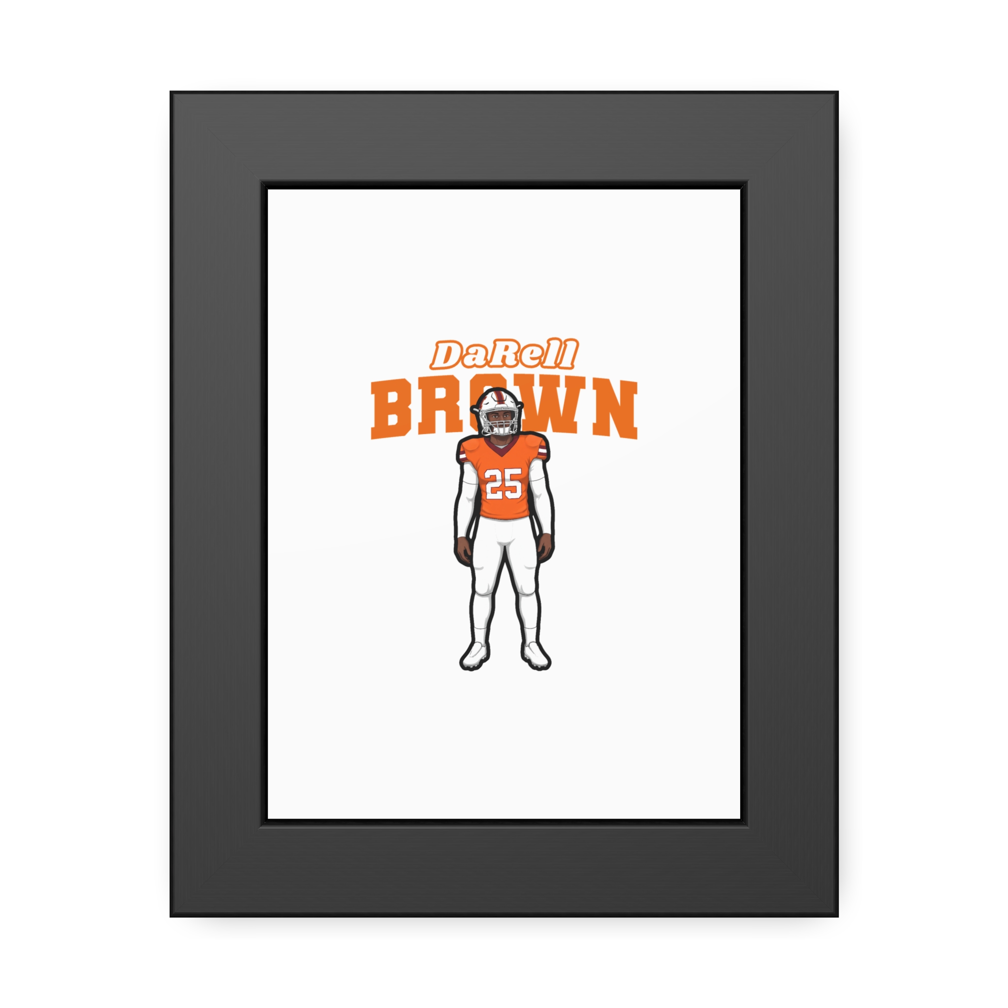 Framed Poster — character_name_arch in Black