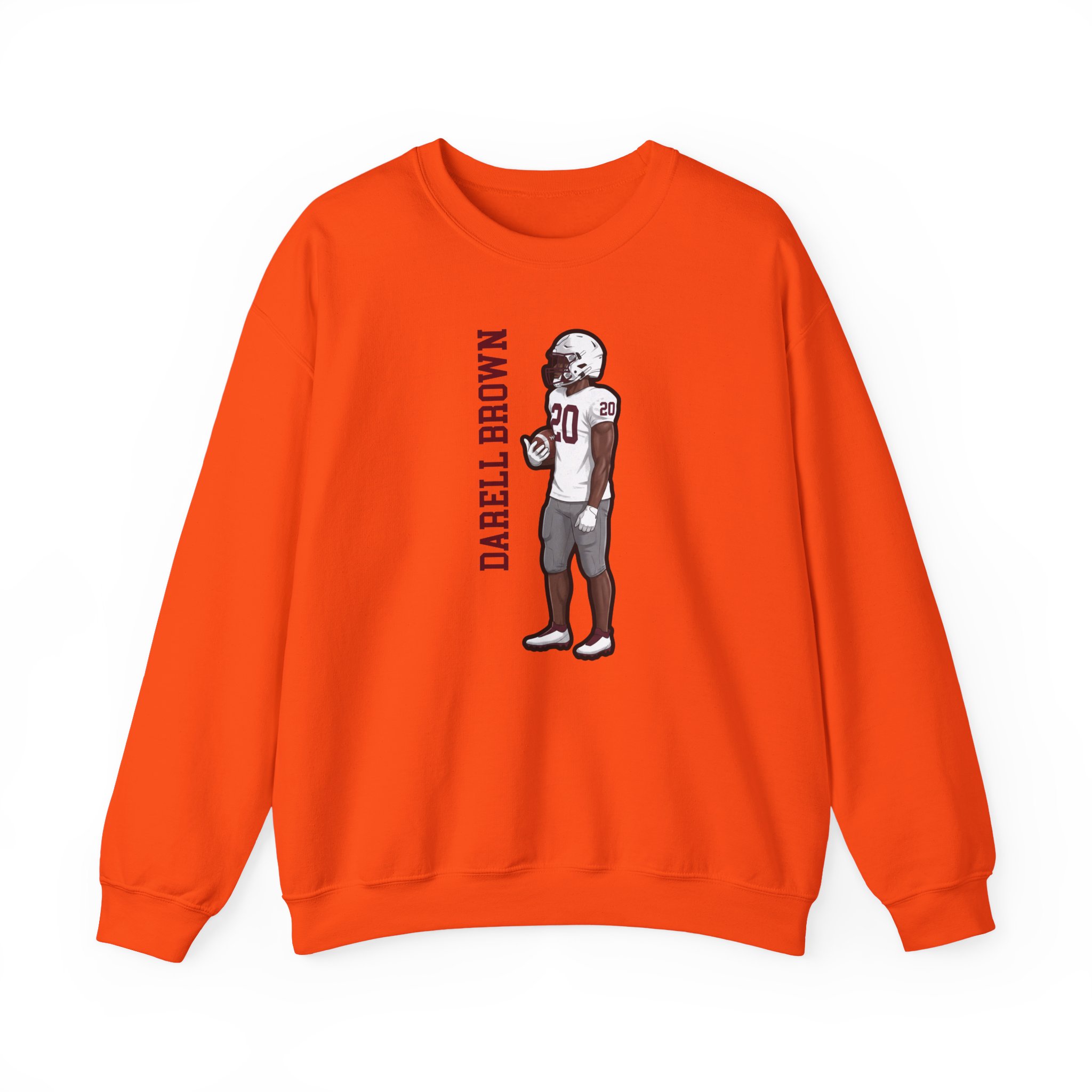 Crewneck Sweatshirt — character_name_vertical in Orange