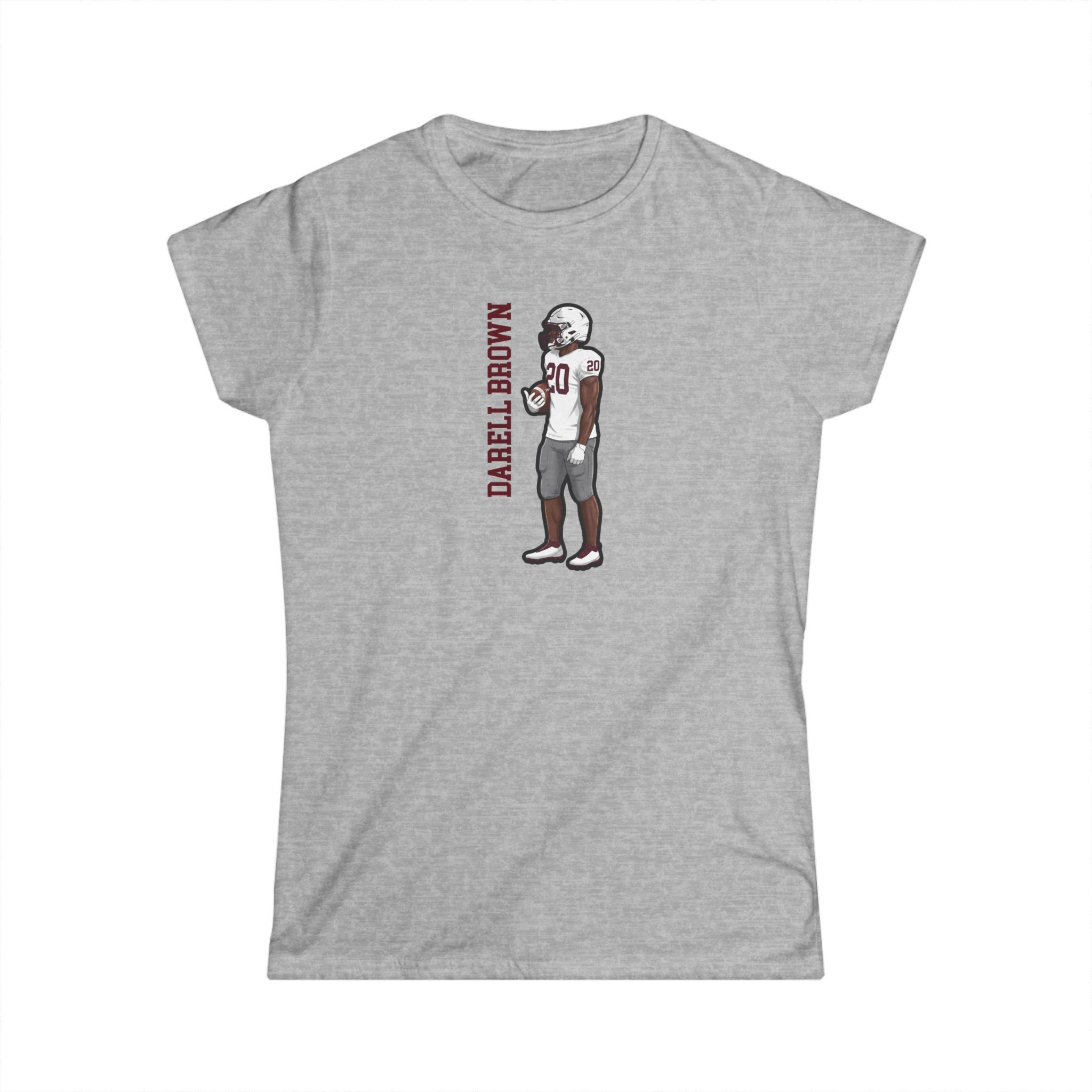 Women's Softstyle Tee — character_name_vertical in Grey