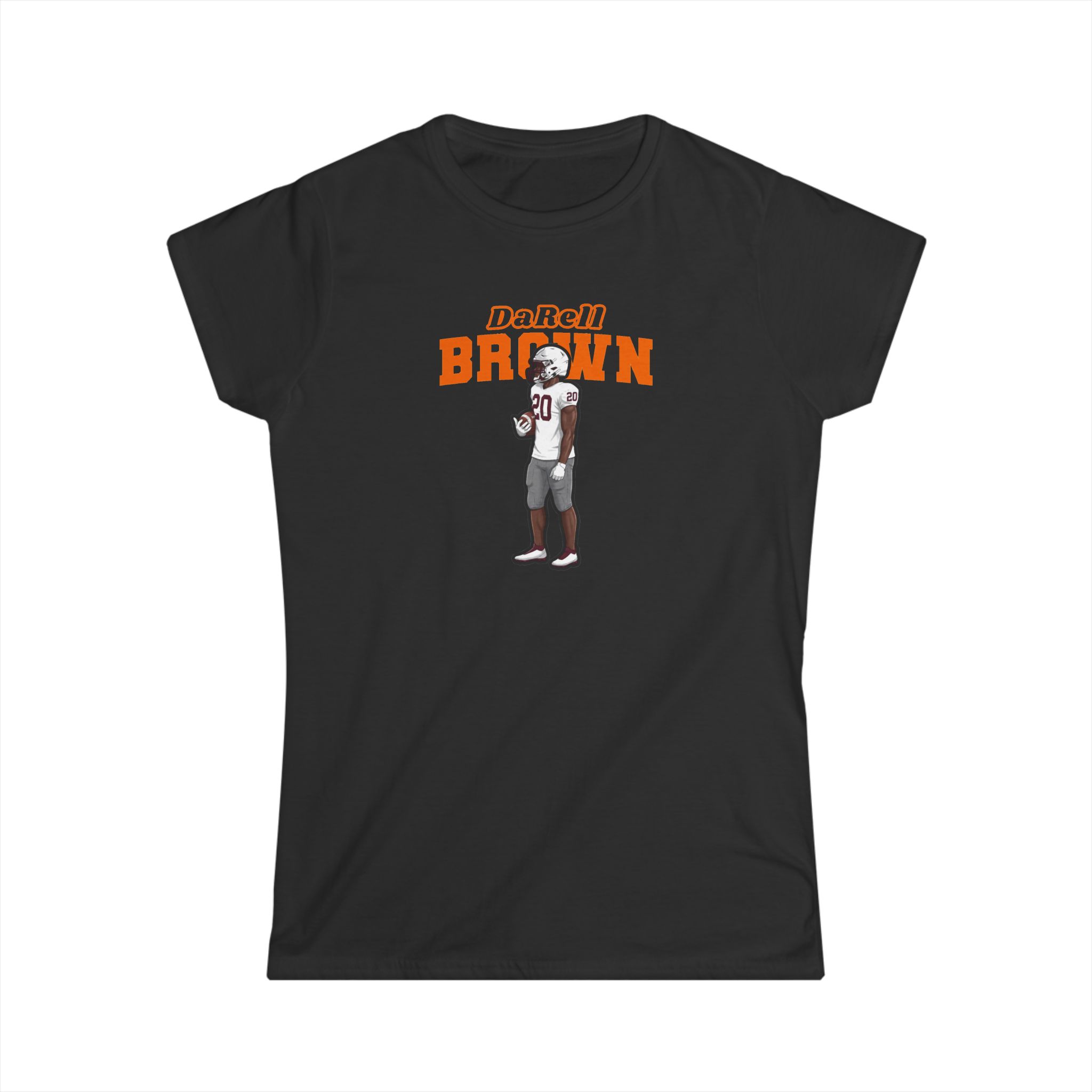 Women's Softstyle Tee — character_name_arch in Black