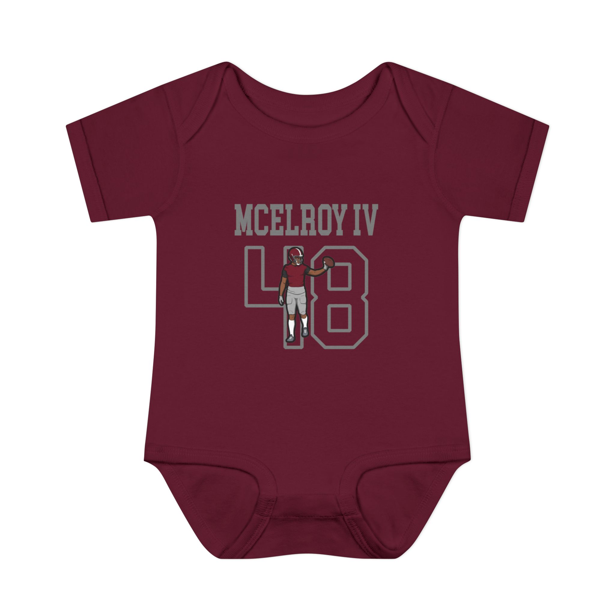 Baby Onesie — character_shirsey in Maroon