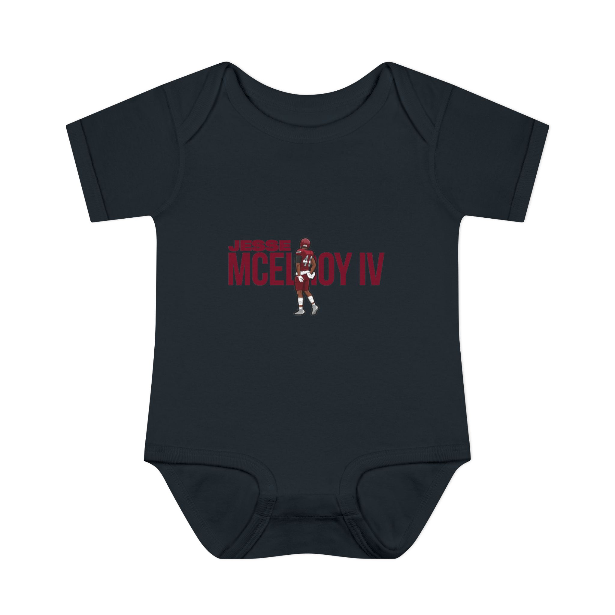 Baby Onesie — character_player_name in Black