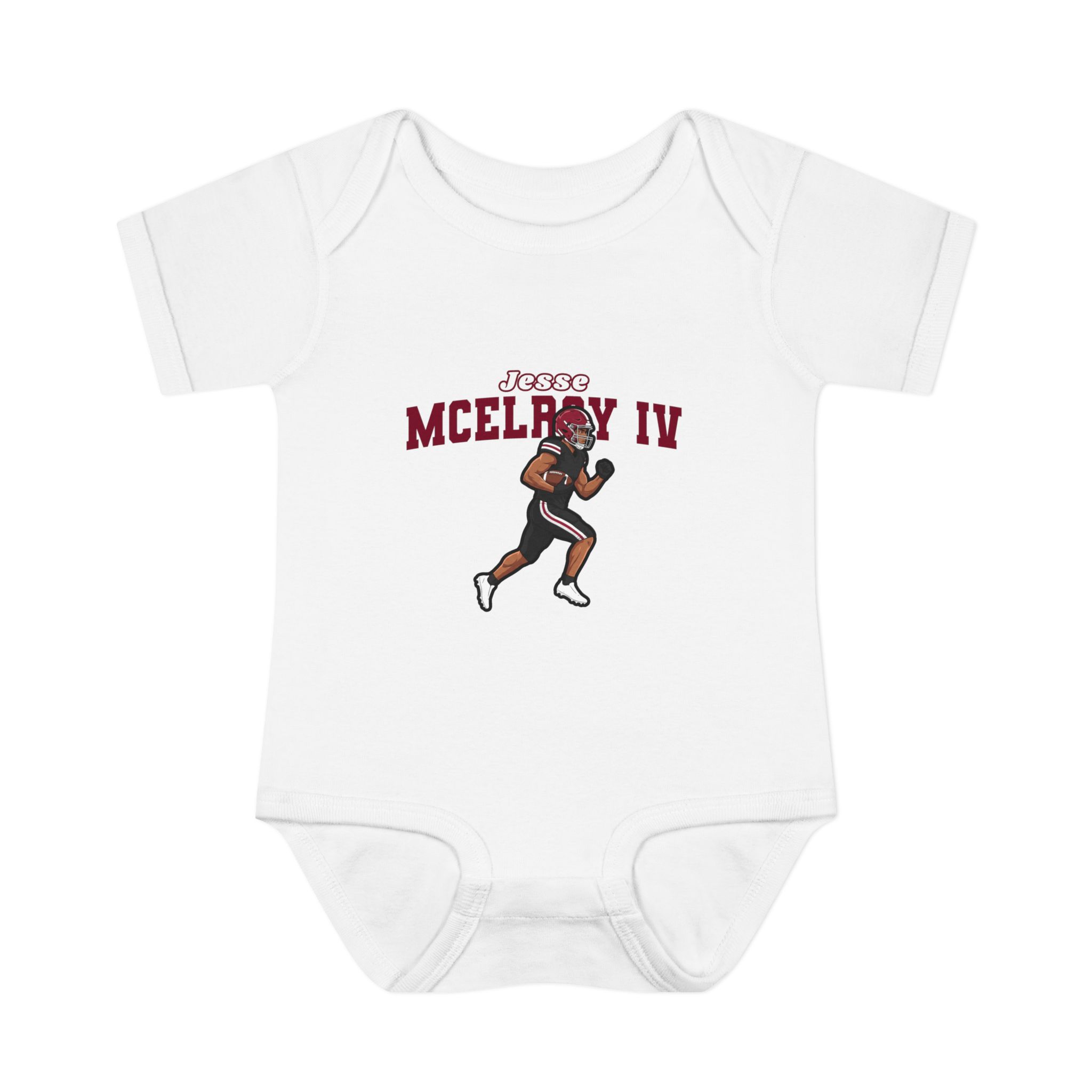 Baby Onesie — character_name_arch in White