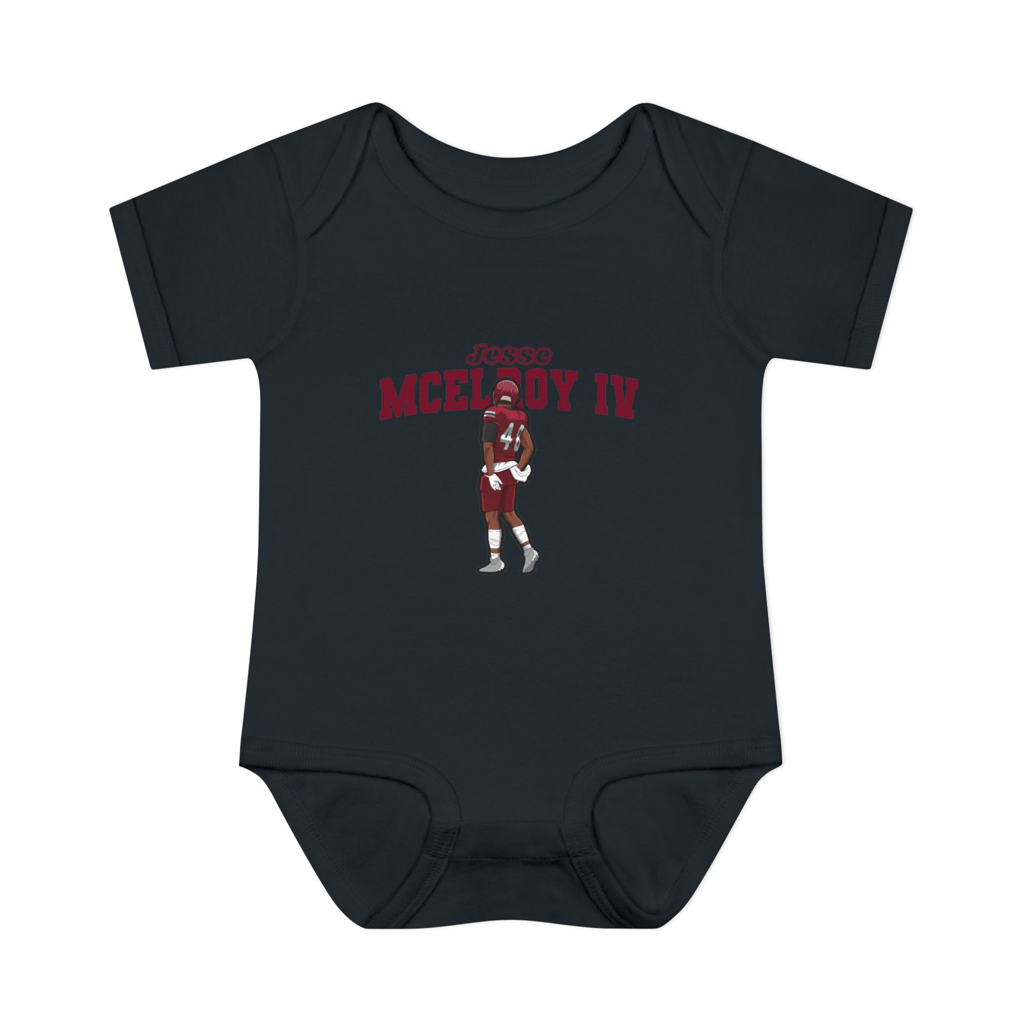 Baby Onesie — character_name_arch in Black